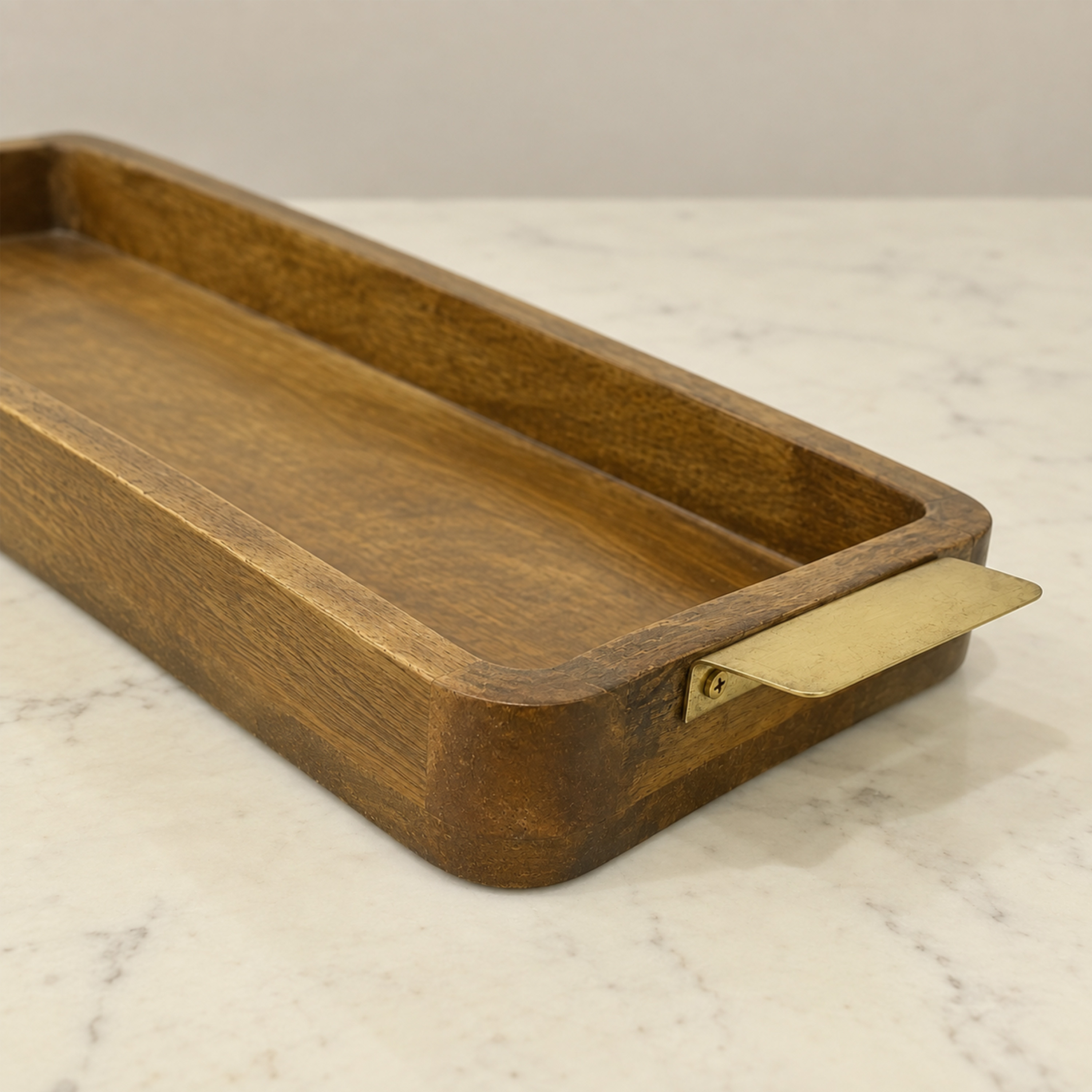 Crafted By Lifestyle Mango Wood Serving Tray With Metal Handle-household-dining-serveware-servingtrays-image-5
