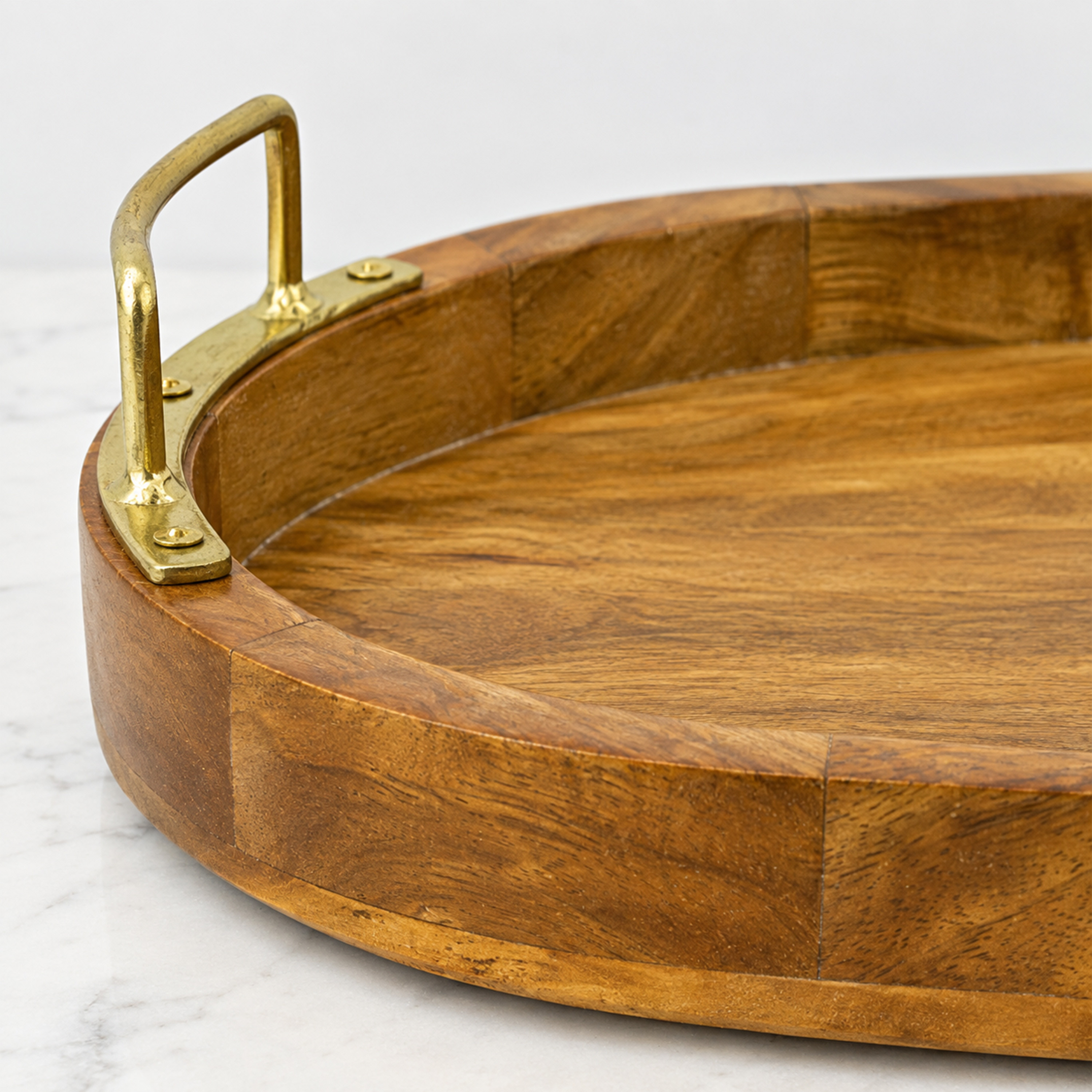 Crafted By Lifestyle Mango Wood Serving Tray With Handles - 31.5X37.5 Cm-household-dining-serveware-servingtrays-image-4
