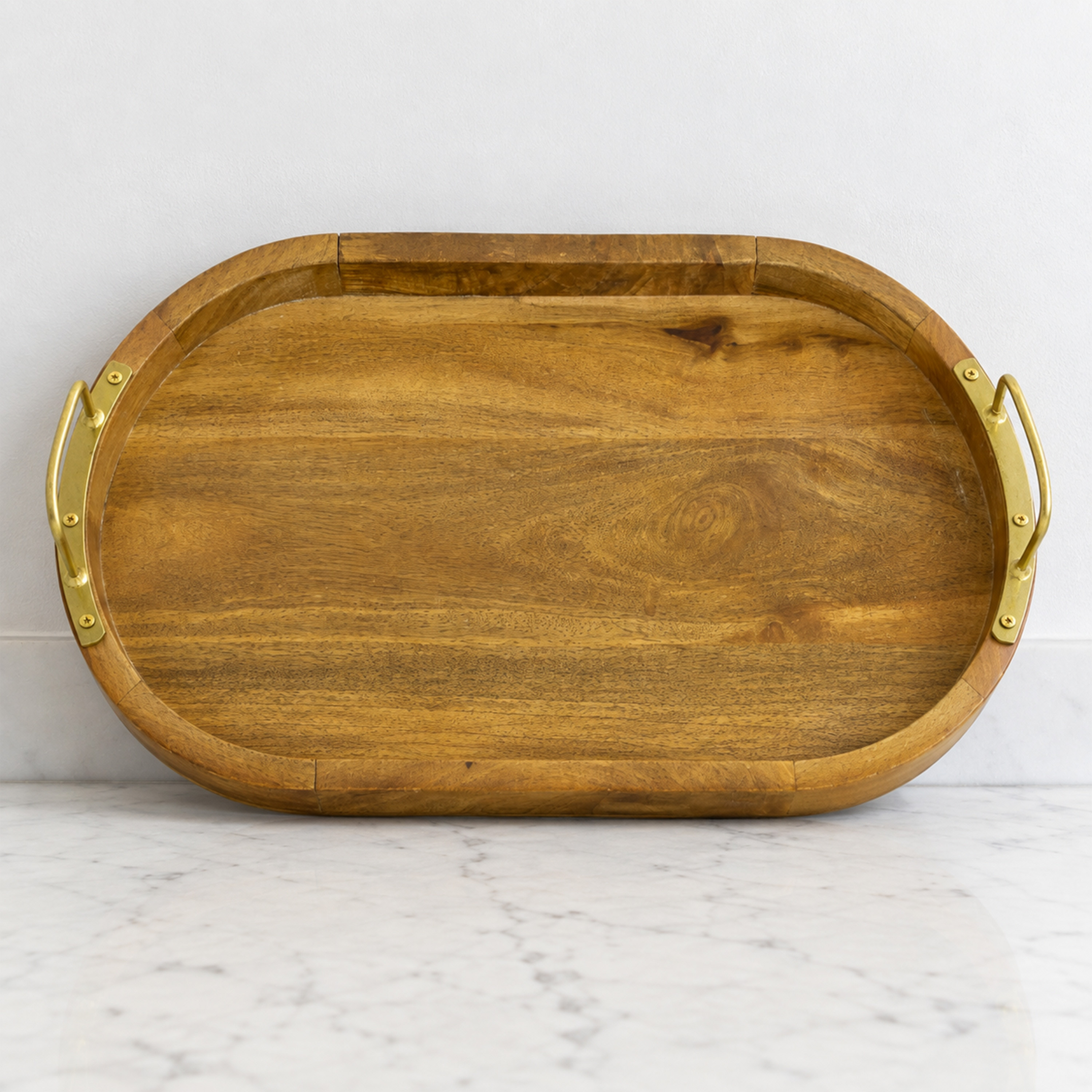 Crafted By Lifestyle Mango Wood Serving Tray With Handles - 31.5X37.5 Cm-household-dining-serveware-servingtrays-image-5