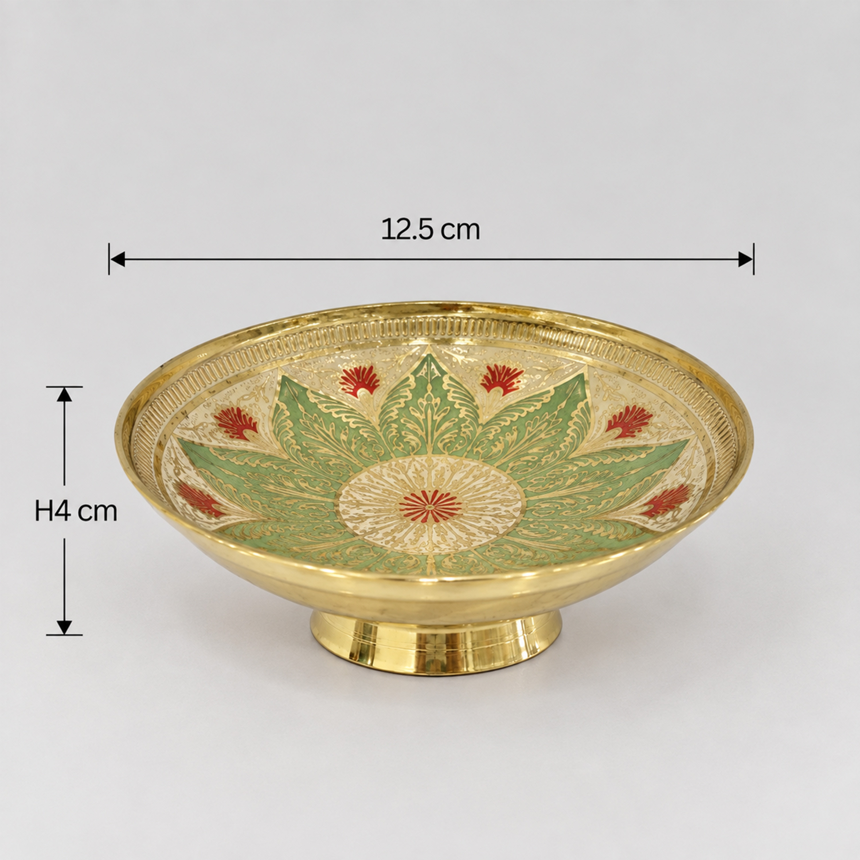 Crafted By Lifestyle Brass Hand-Painted Serving Dish-household-dining-serveware-servingplatters-image-2