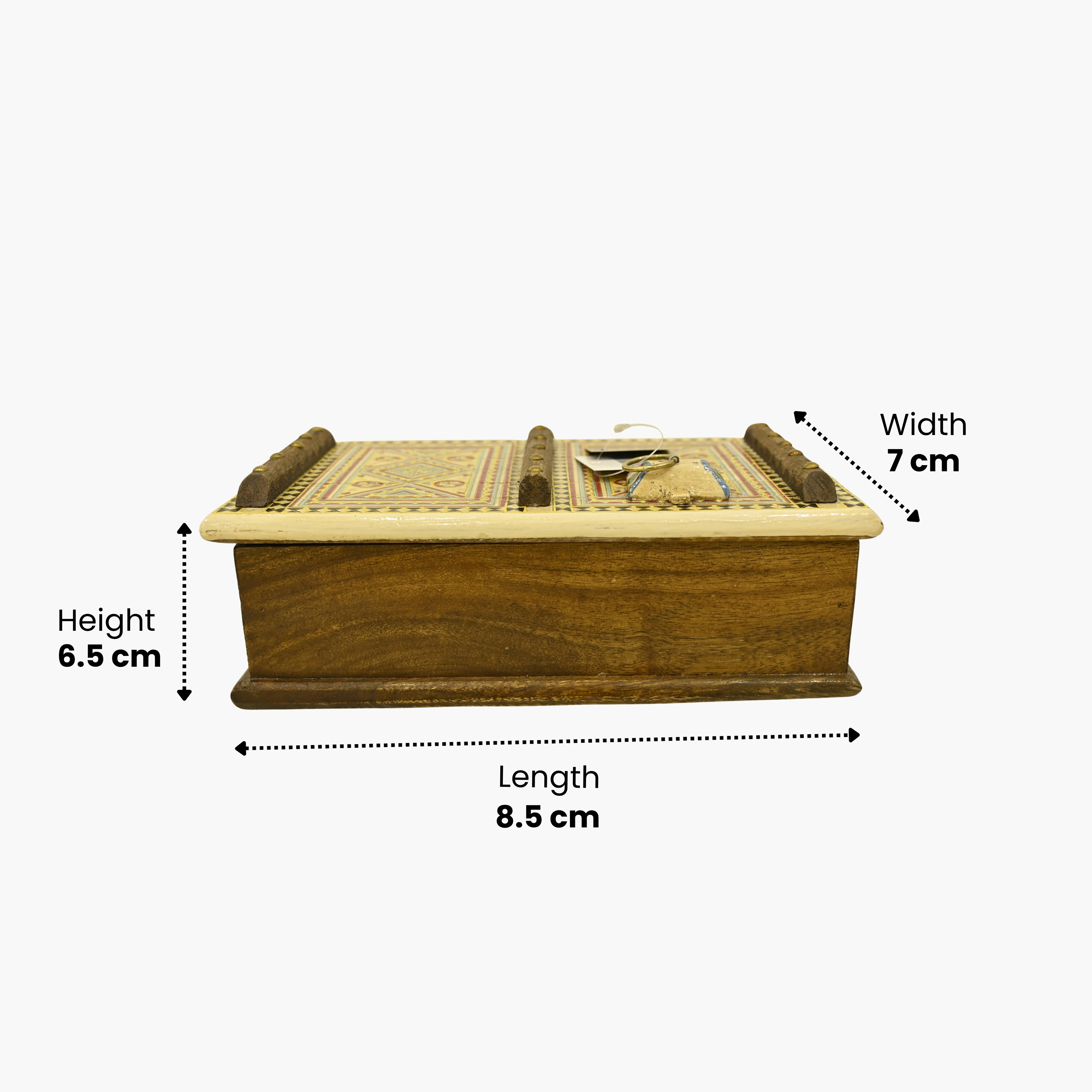 Crafted By Lifestyle Mango Wood Storage Box With Ivory Mosaic Lid-household-storage-jewelleryorganizing-jewelleryboxesandstands-image-2