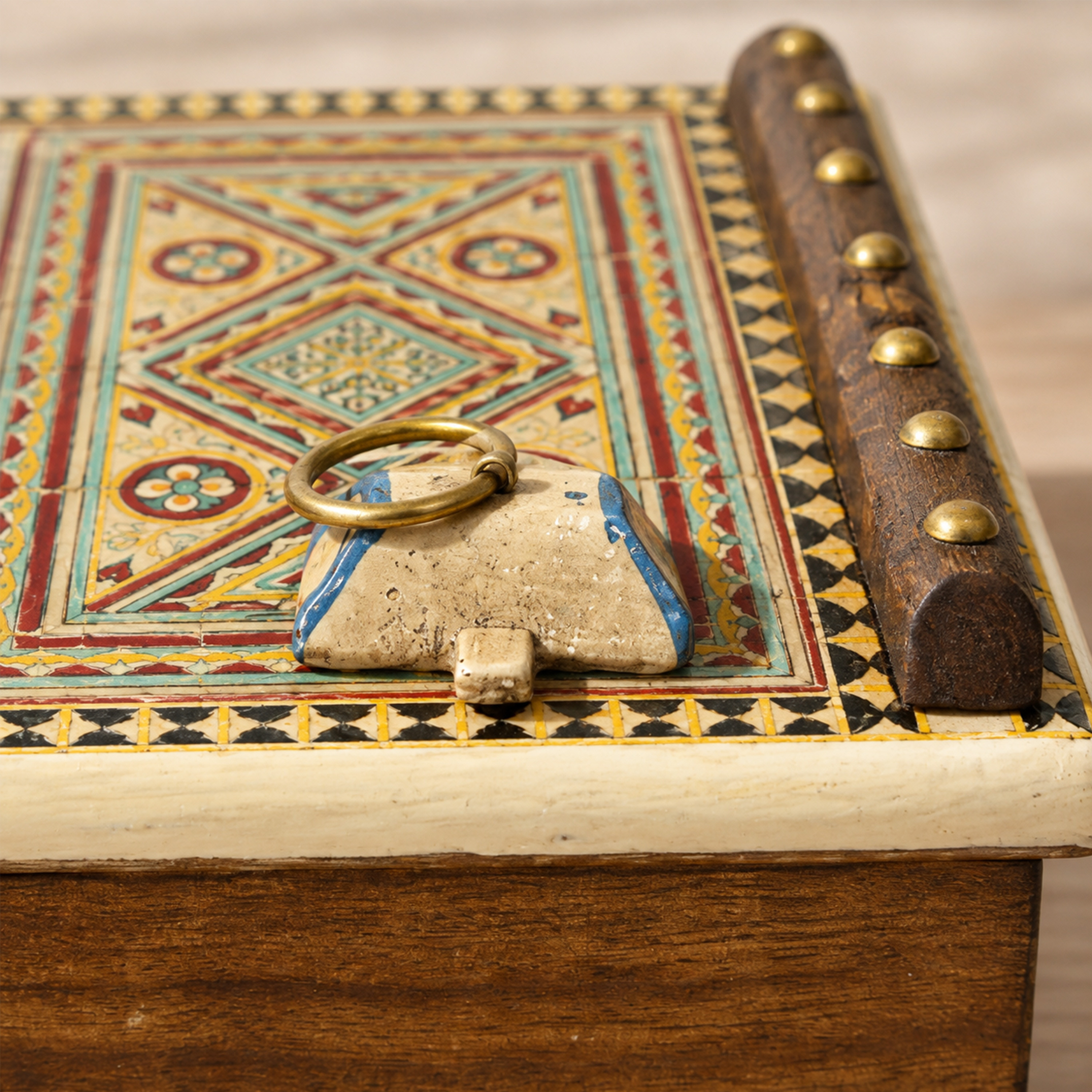 Crafted By Lifestyle Mango Wood Storage Box With Ivory Mosaic Lid-household-storage-jewelleryorganizing-jewelleryboxesandstands-image-4