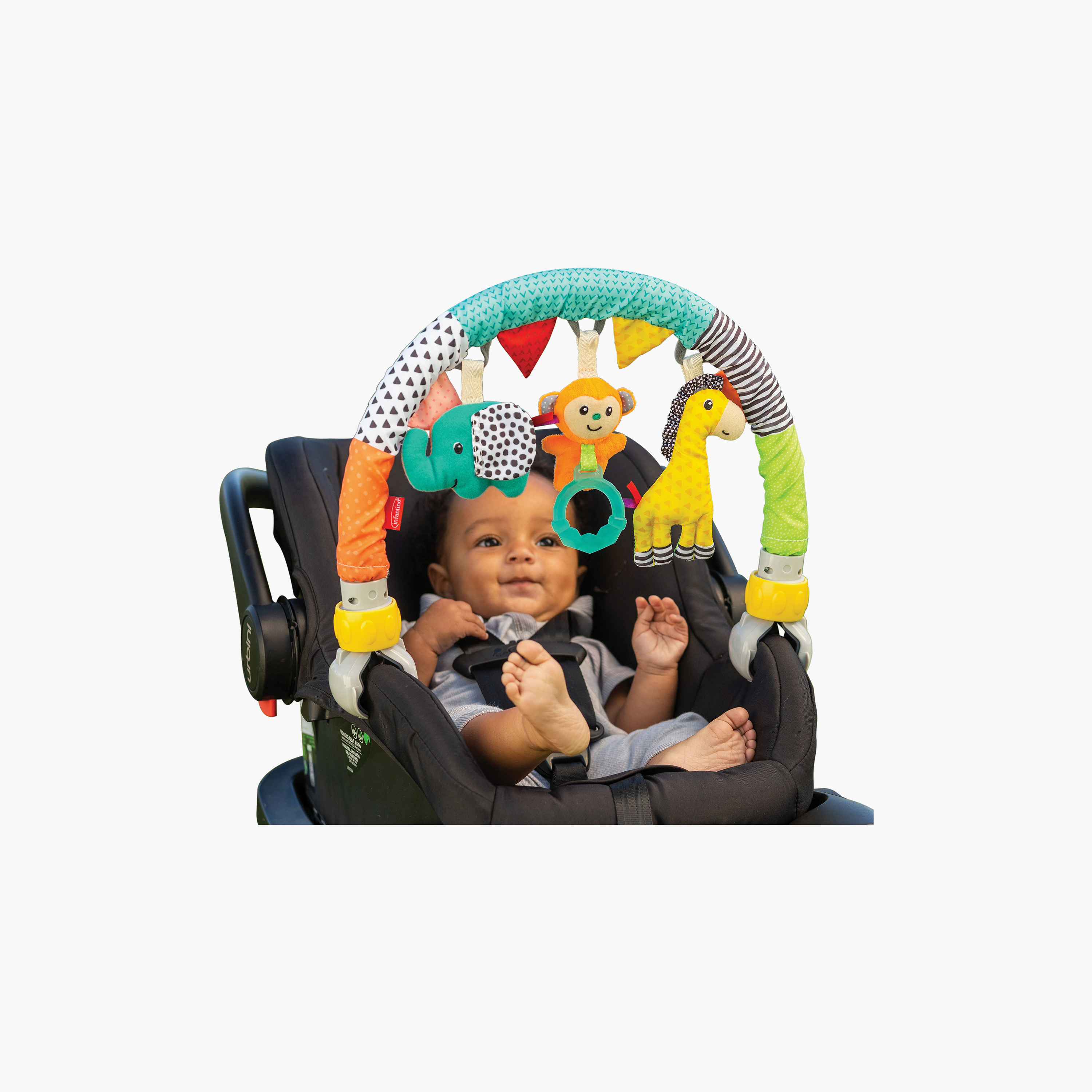 قوس ألعاب للسفر بألعاب قابلة للفصل كليب آند بلاي من إنفانتينو-toys-babyandtoddlertoys-strollertoys-image-7