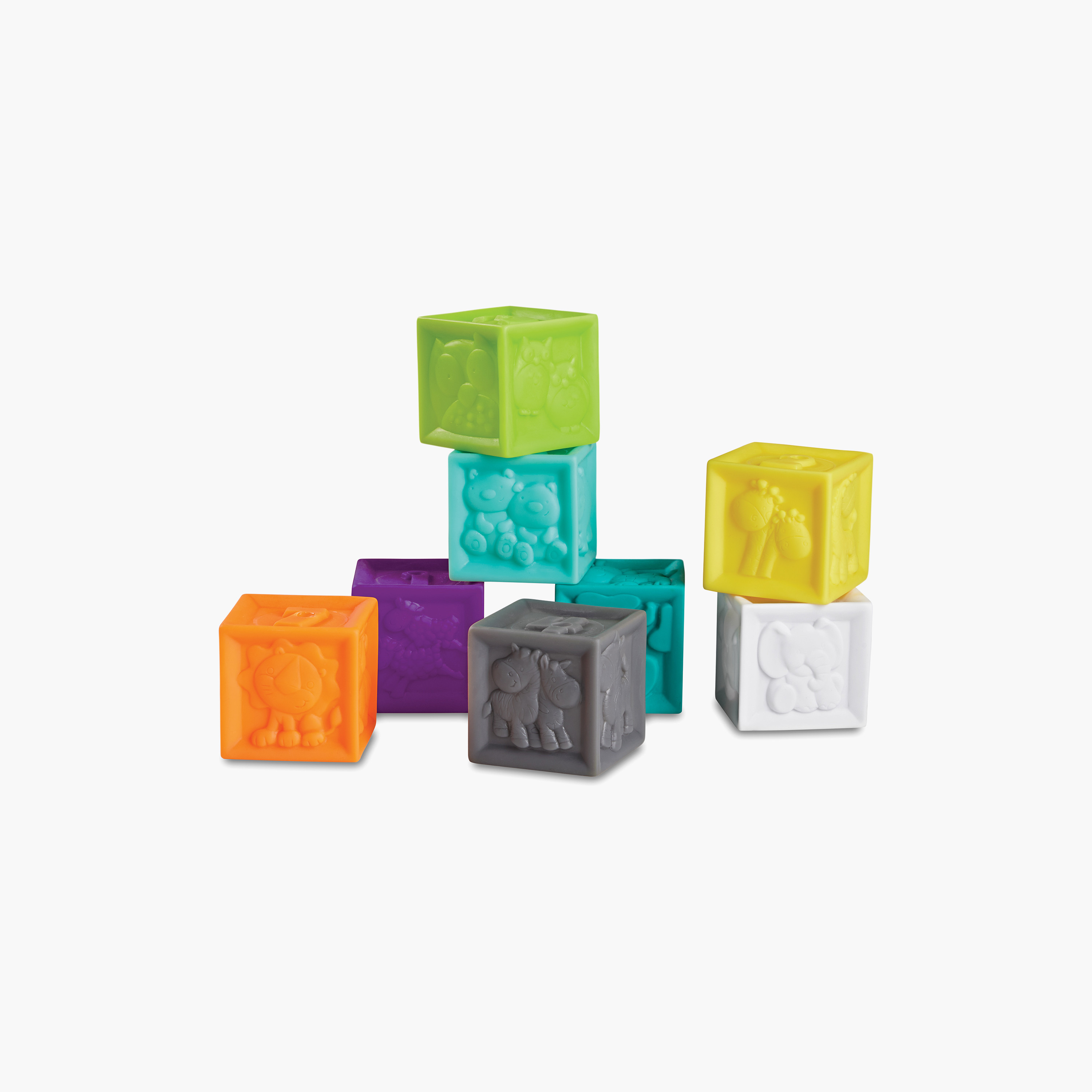 Infantino 8-Piece  Squeeze & Stack Blocks-toys-buildingblocks-blocks-image-1