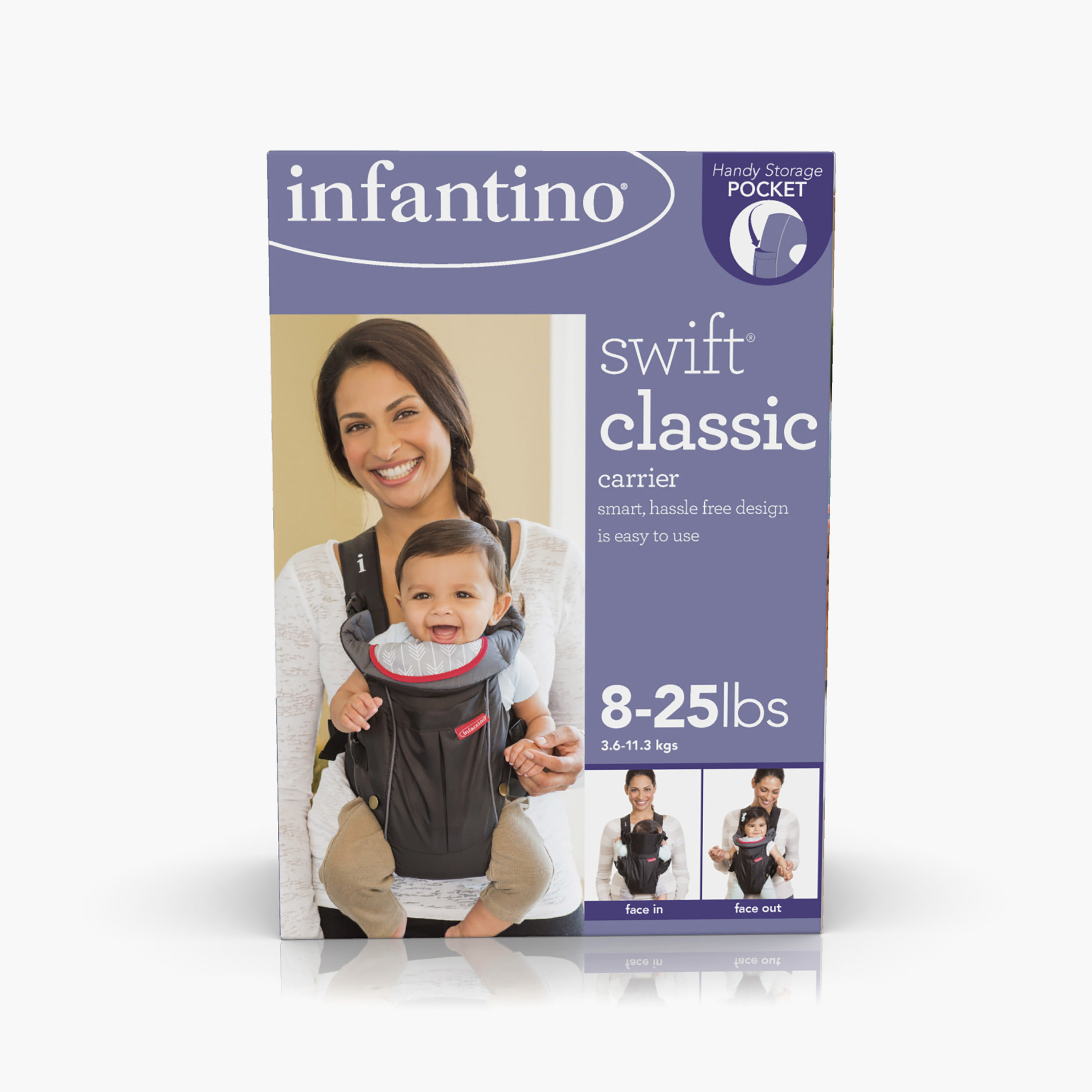 حمالة أطفال كلاسيكية سويفت بجيب من إنفانتينو-baby-gear-babycarriers-image-3