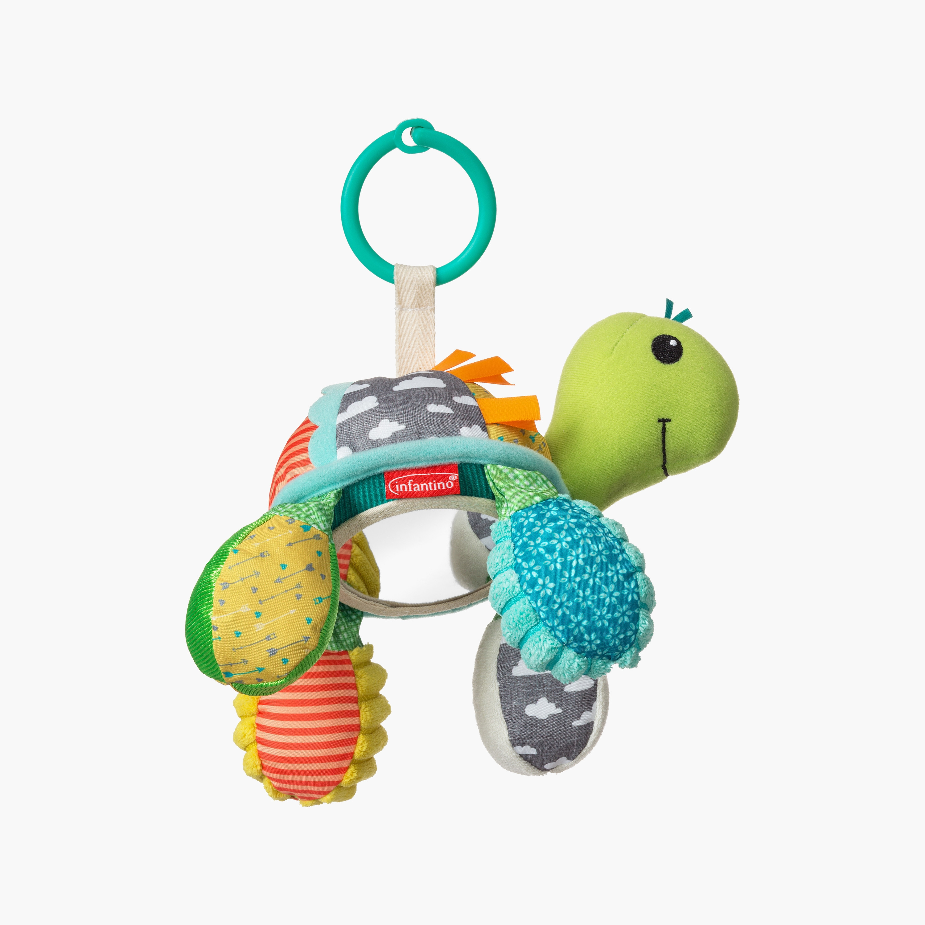 Infantino Turtle Pal with Rattle Sound Stroller & Crib Teether Toy-toys-babyandtoddlertoys-cribtoys-image-2