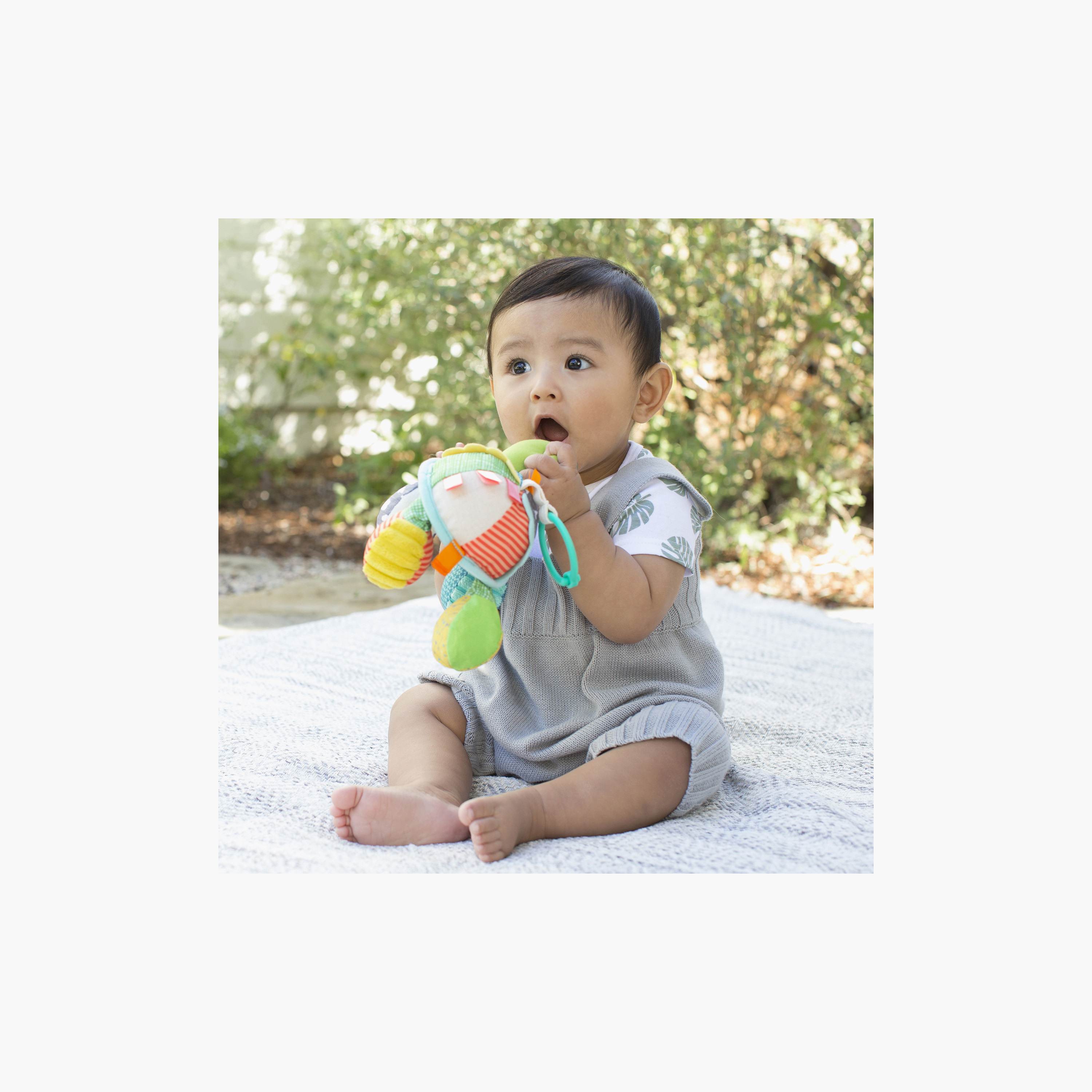 Infantino Turtle Pal with Rattle Sound Stroller & Crib Teether Toy-toys-babyandtoddlertoys-cribtoys-image-4