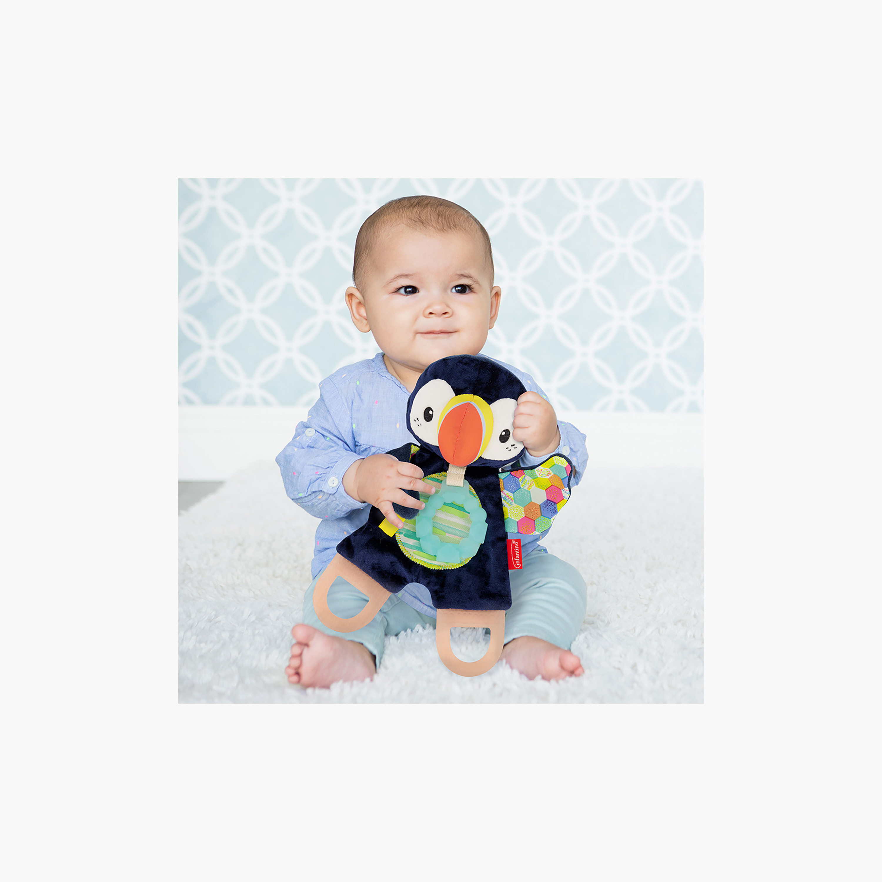 Infantino Cuddly Puffin Teether-toys-babyandtoddlertoys-rattlesandteethers-image-2