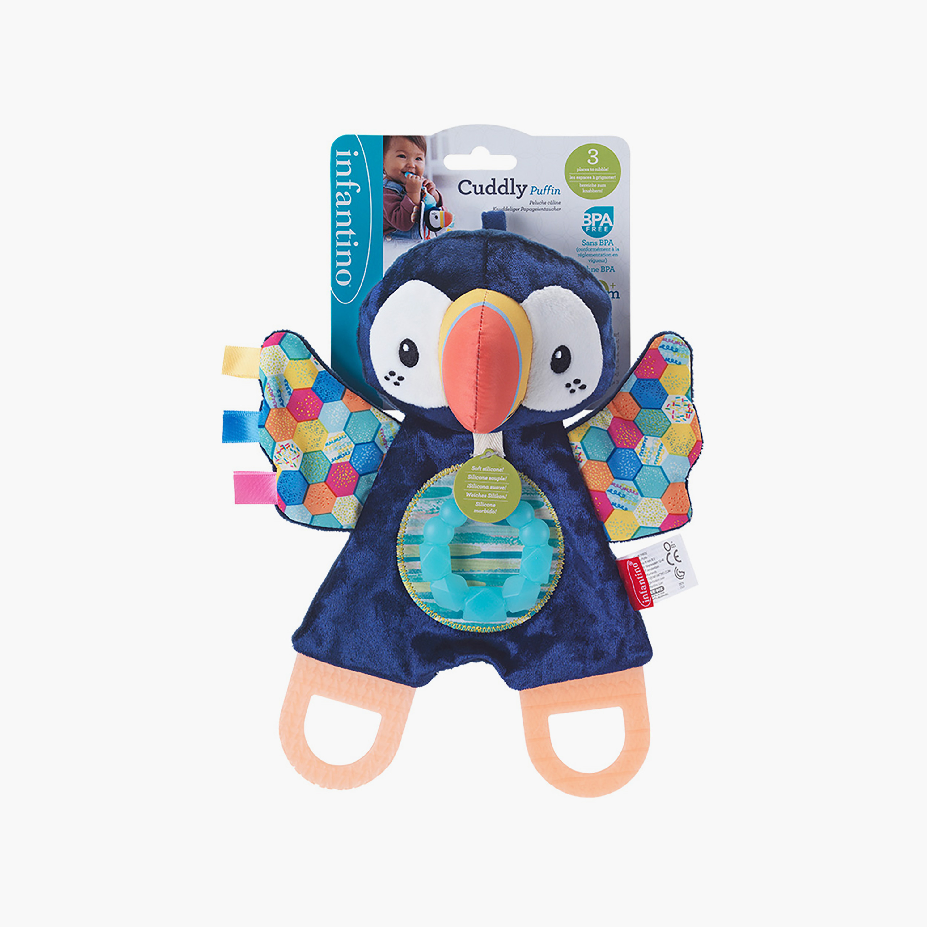 Infantino Cuddly Puffin Teether-toys-babyandtoddlertoys-rattlesandteethers-image-4