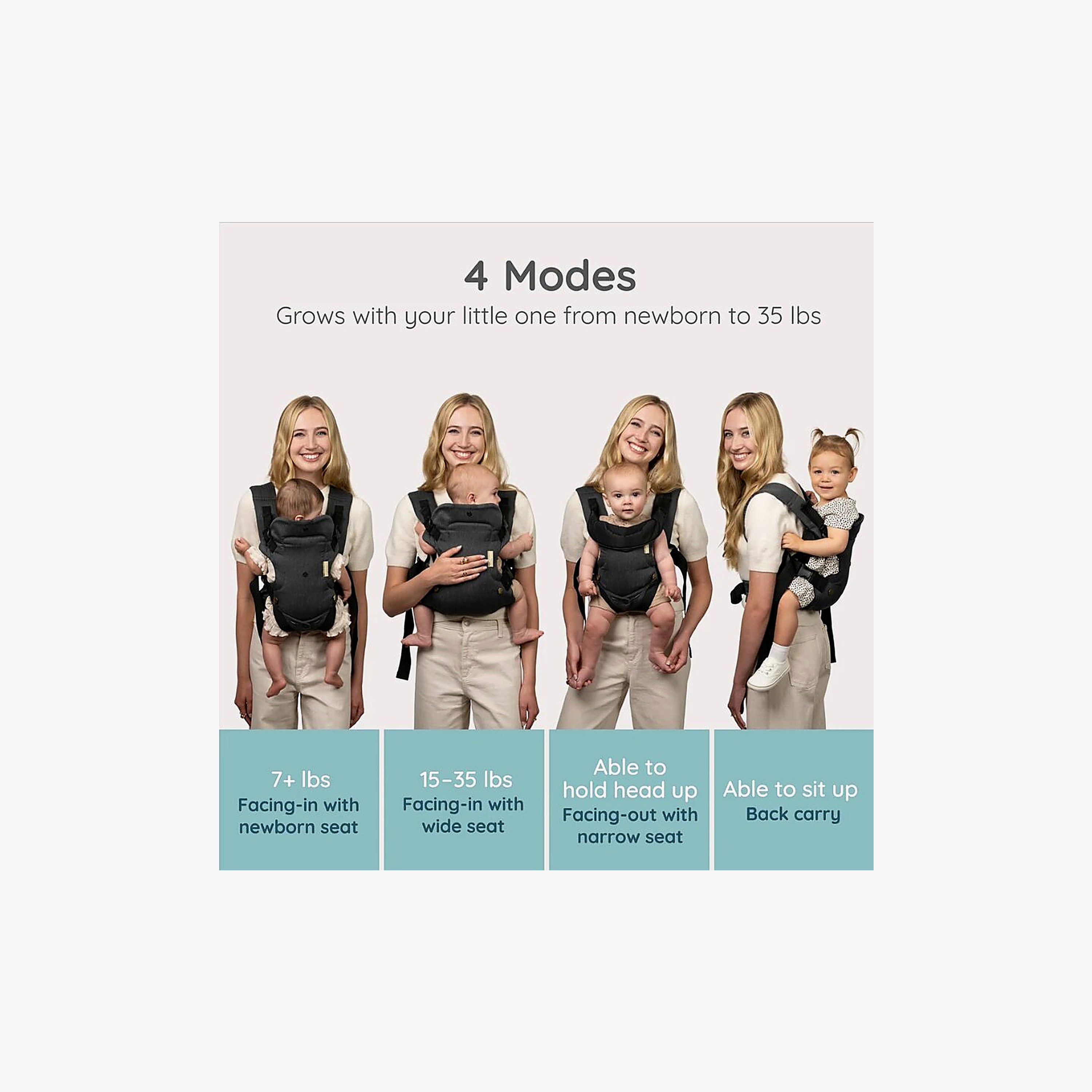 Infantino 4-In-1 Flip Luxe Ergonomic Convertible Carrier-baby-gear-babycarriers-image-2