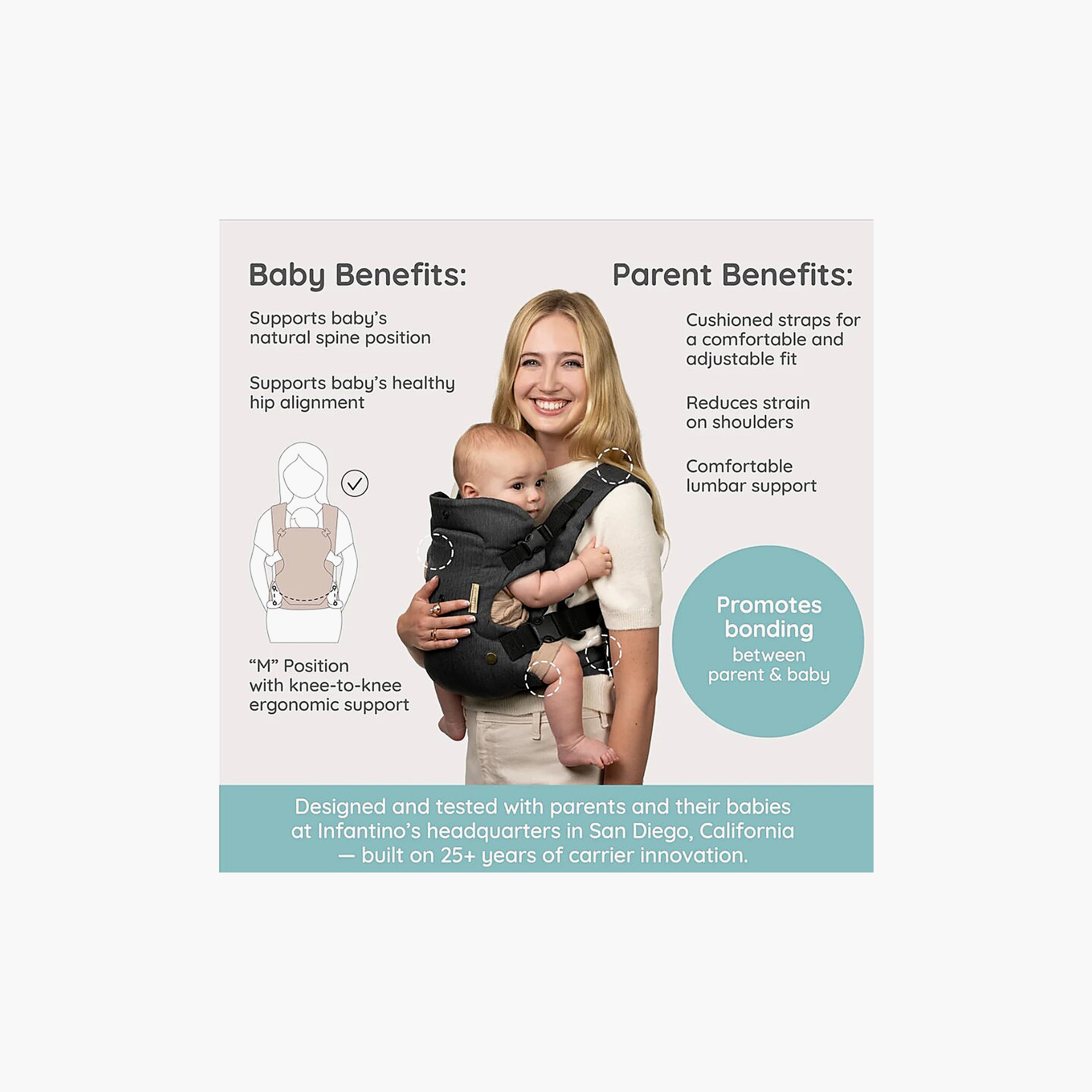 Infantino 4-In-1 Flip Luxe Ergonomic Convertible Carrier-baby-gear-babycarriers-image-4