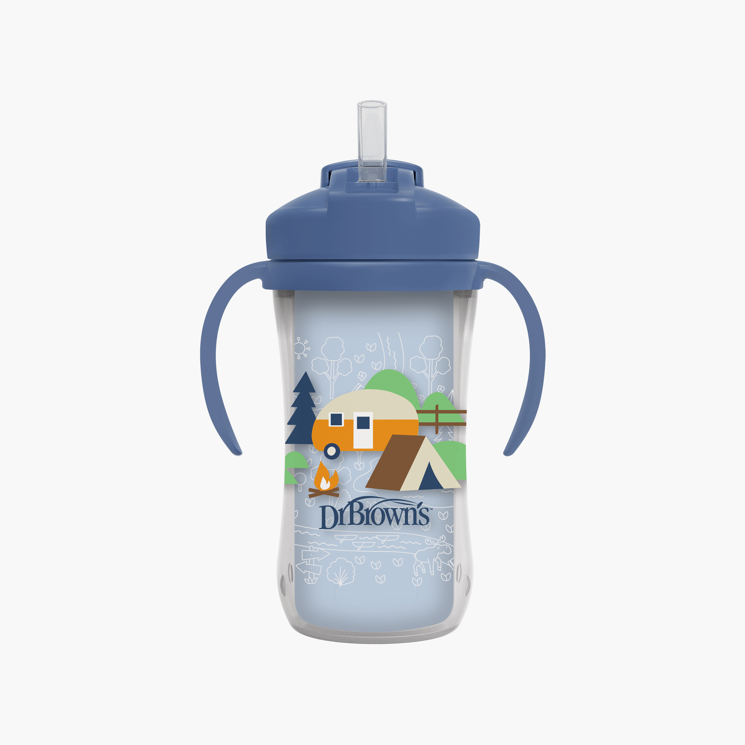 Dr. Brown's Milestones Insulated Straw Cup with Removable Handles & Sliding Lid- 300 ml -baby-feeding-mealtimeessentials-image-1