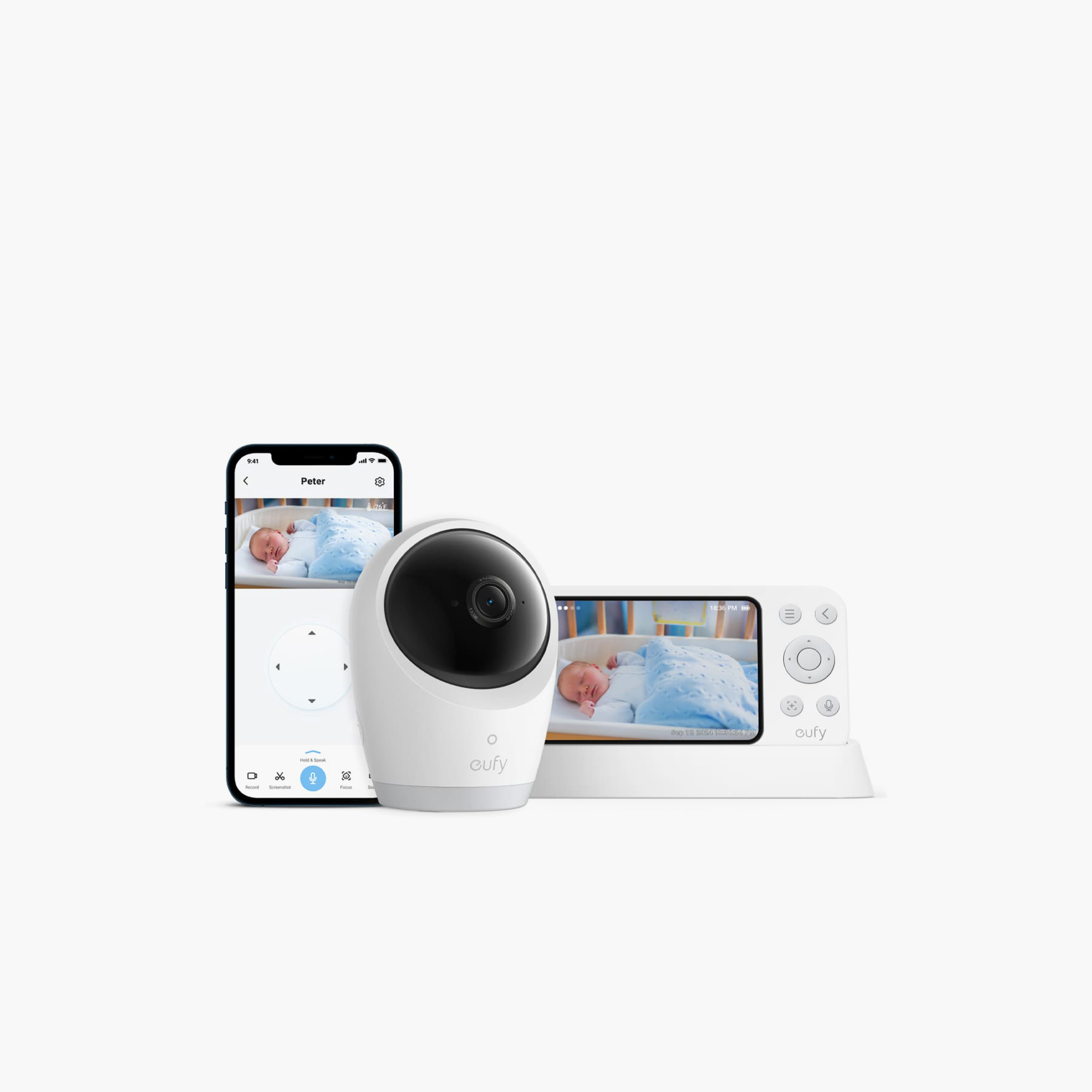 جهاز مراقبة أطفال يوفاي مع شاشة عالية الدقة من جينيريك-baby-healthandsafety-babymonitors-image-1