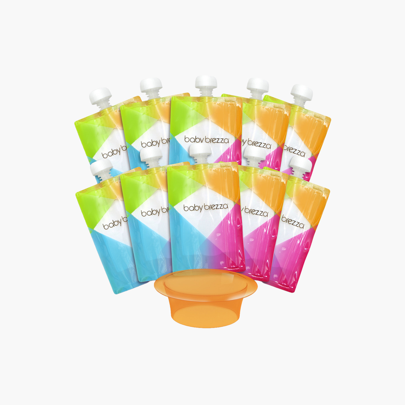 عبوة من 10 أكياس طعام للأطفال مع قمع من بيبي بريزا-baby-feeding-babyfoodprocessors-image-1