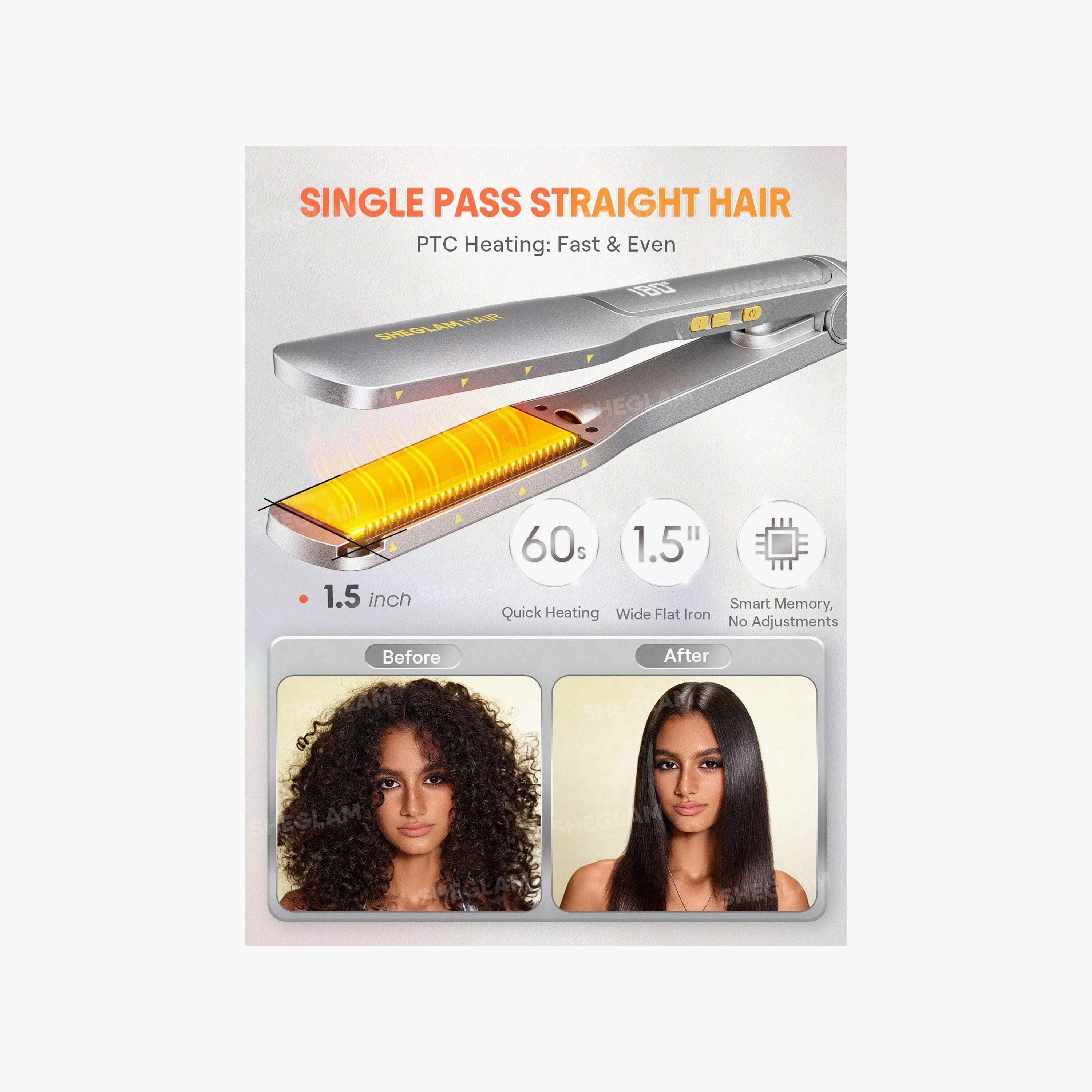 Sheglam Hair Sleek Chic Wide Glide Straightener-beautyandpersonalcare-appliances-hairstylingtools-straighteners-image-5