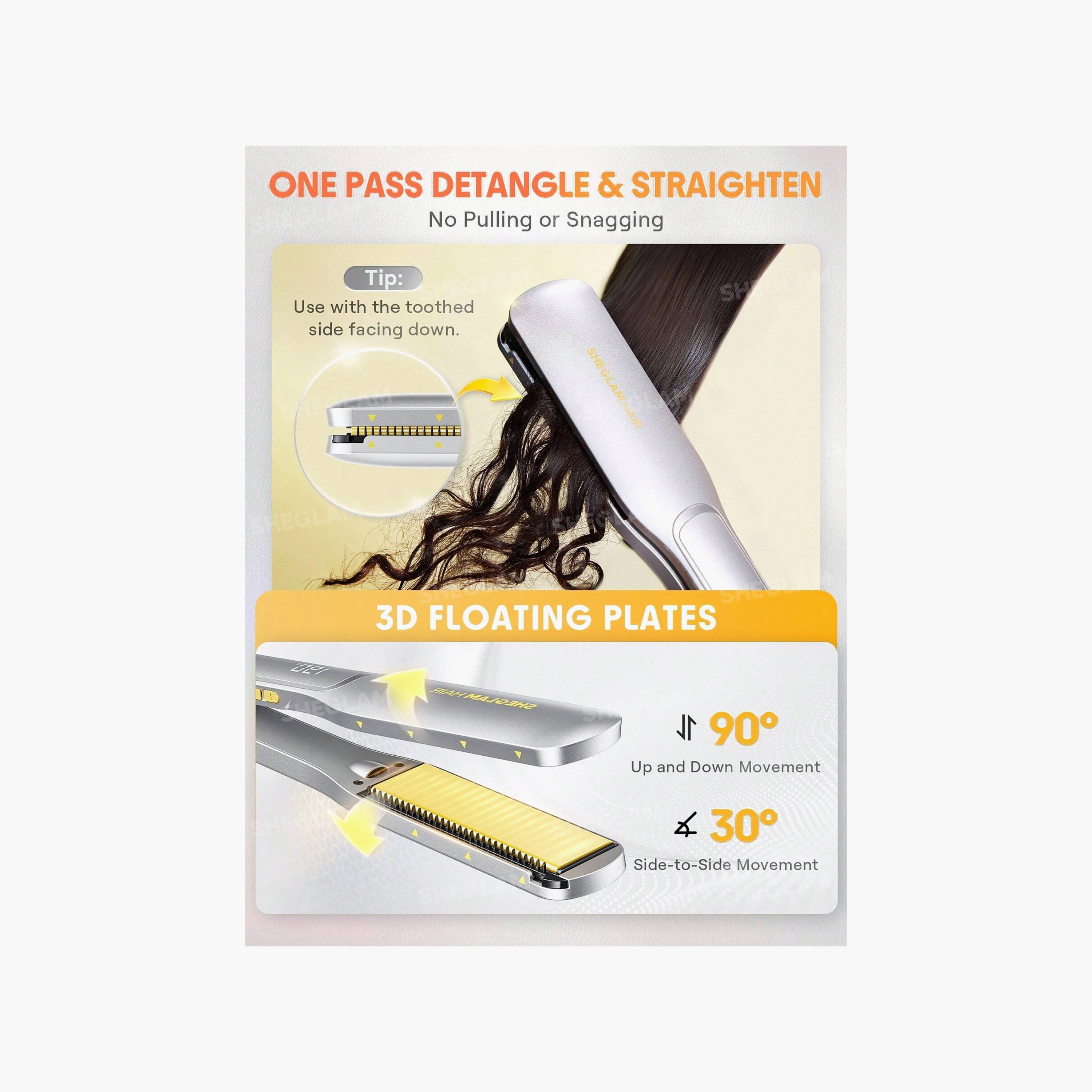 Sheglam Hair Sleek Chic Wide Glide Straightener-beautyandpersonalcare-appliances-hairstylingtools-straighteners-image-6