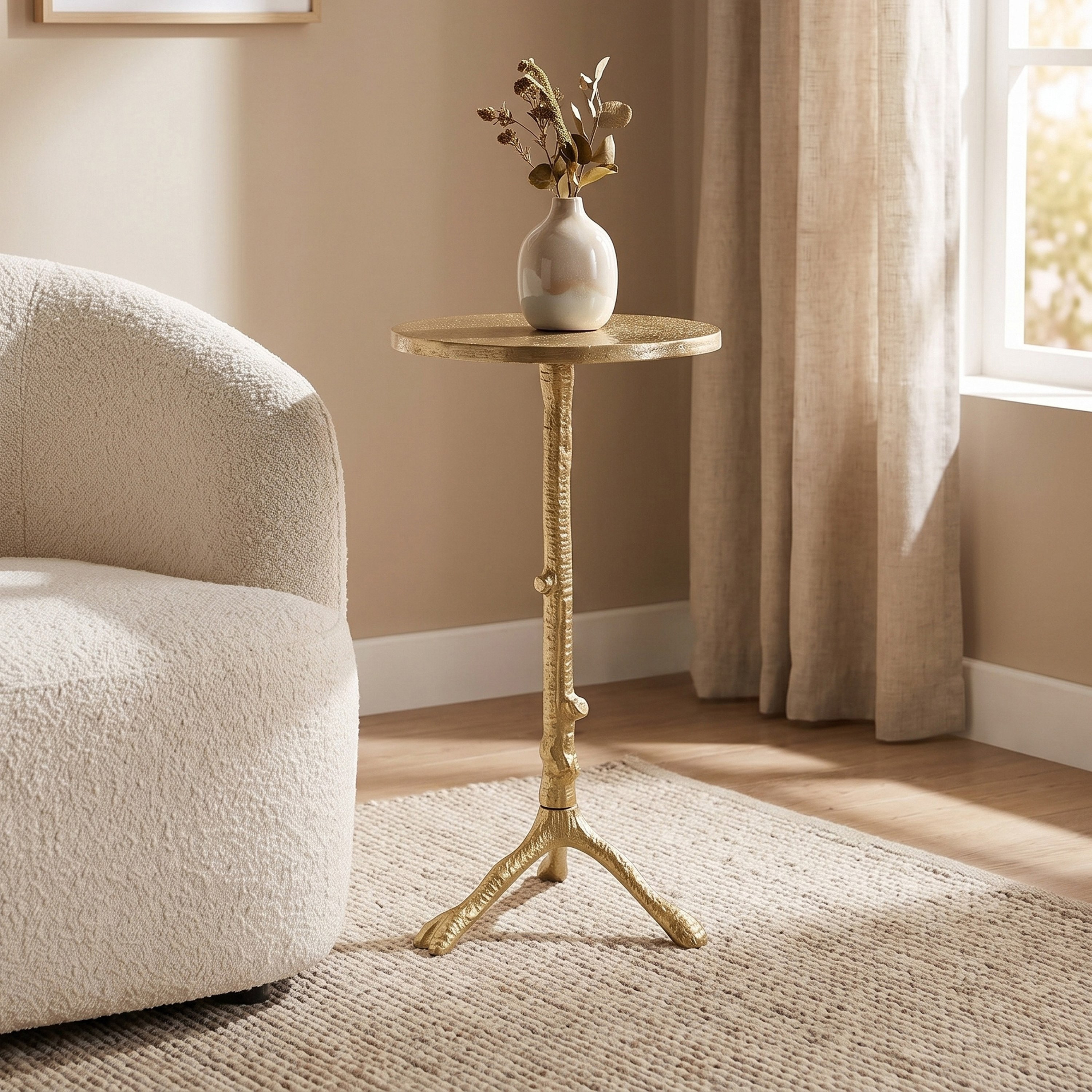 Shop Crafted by Lifestyle Metal Round Side Table - 30 x 30 x 57 cm ...