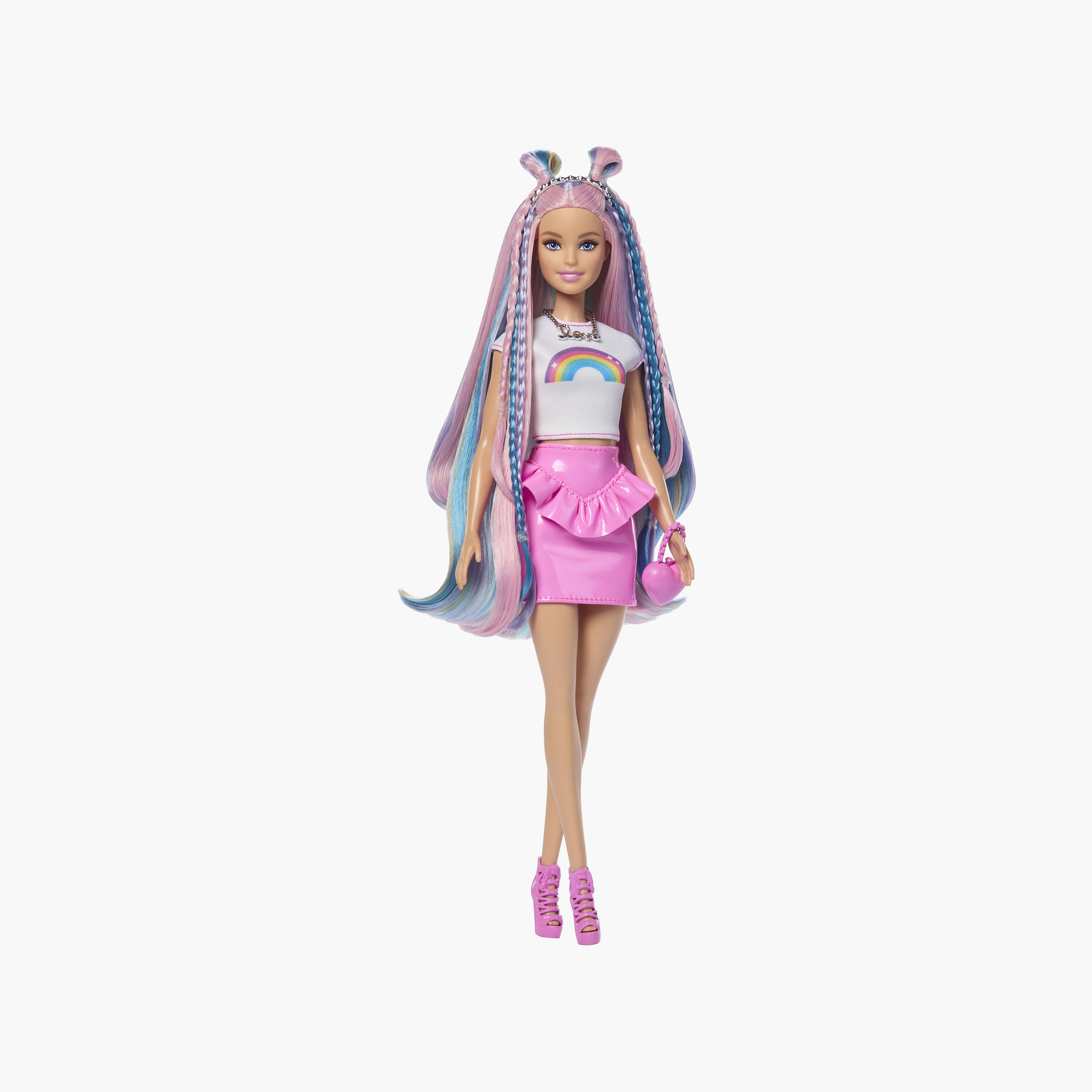 دمية بشعر قوس قزح لامع بألوان متنوعة من باربي-toys-dollsandplaysets-dolls-image-2
