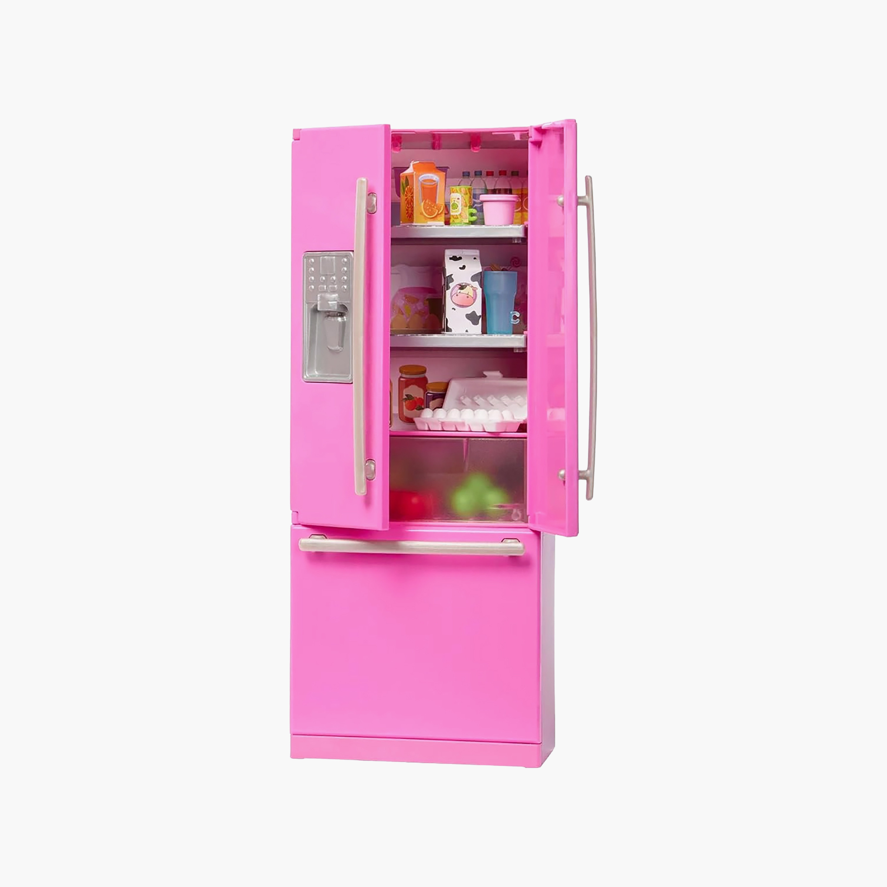 دمية مع طقم لعب ثلاجة بألوان متنوعة من باربي-toys-dollsandplaysets-dolls-image-1