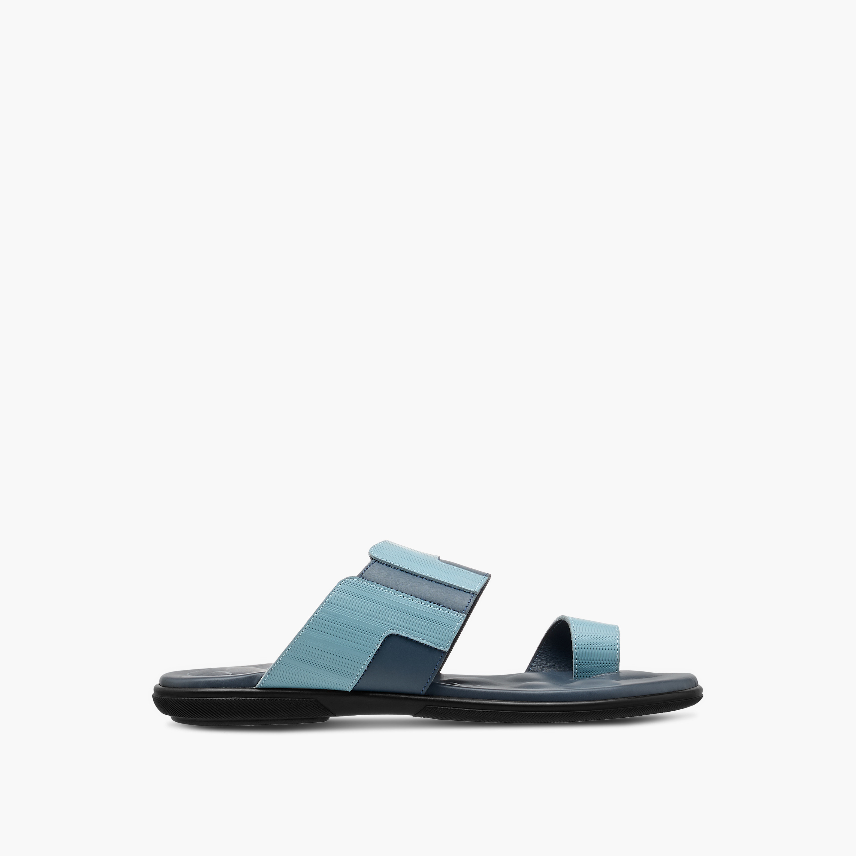 Al Waha Textured Slip-On Arabic Sandals with Toe Loop Detail-men-shoes-sandals-image-2