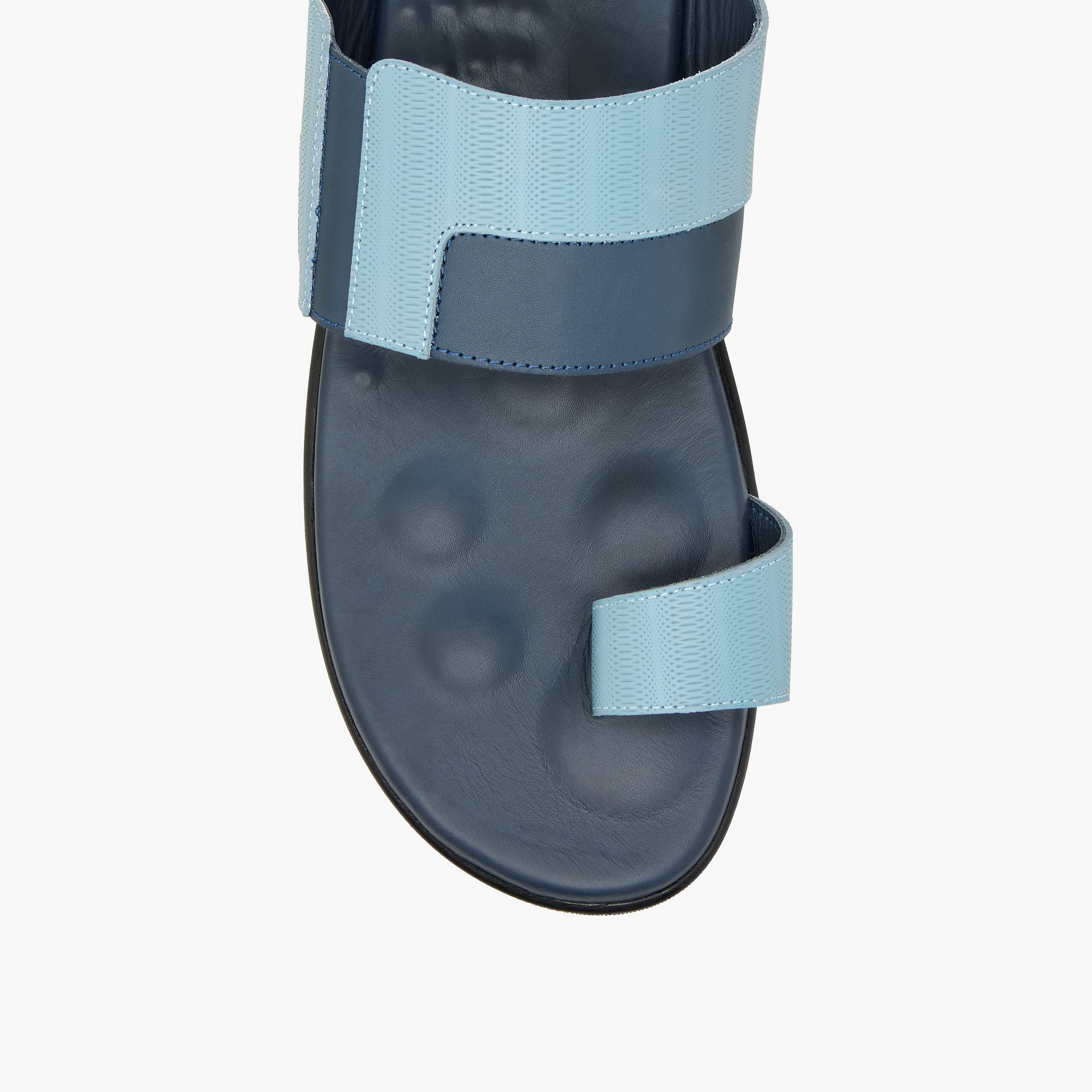 Al Waha Textured Slip-On Arabic Sandals with Toe Loop Detail-men-shoes-sandals-image-3