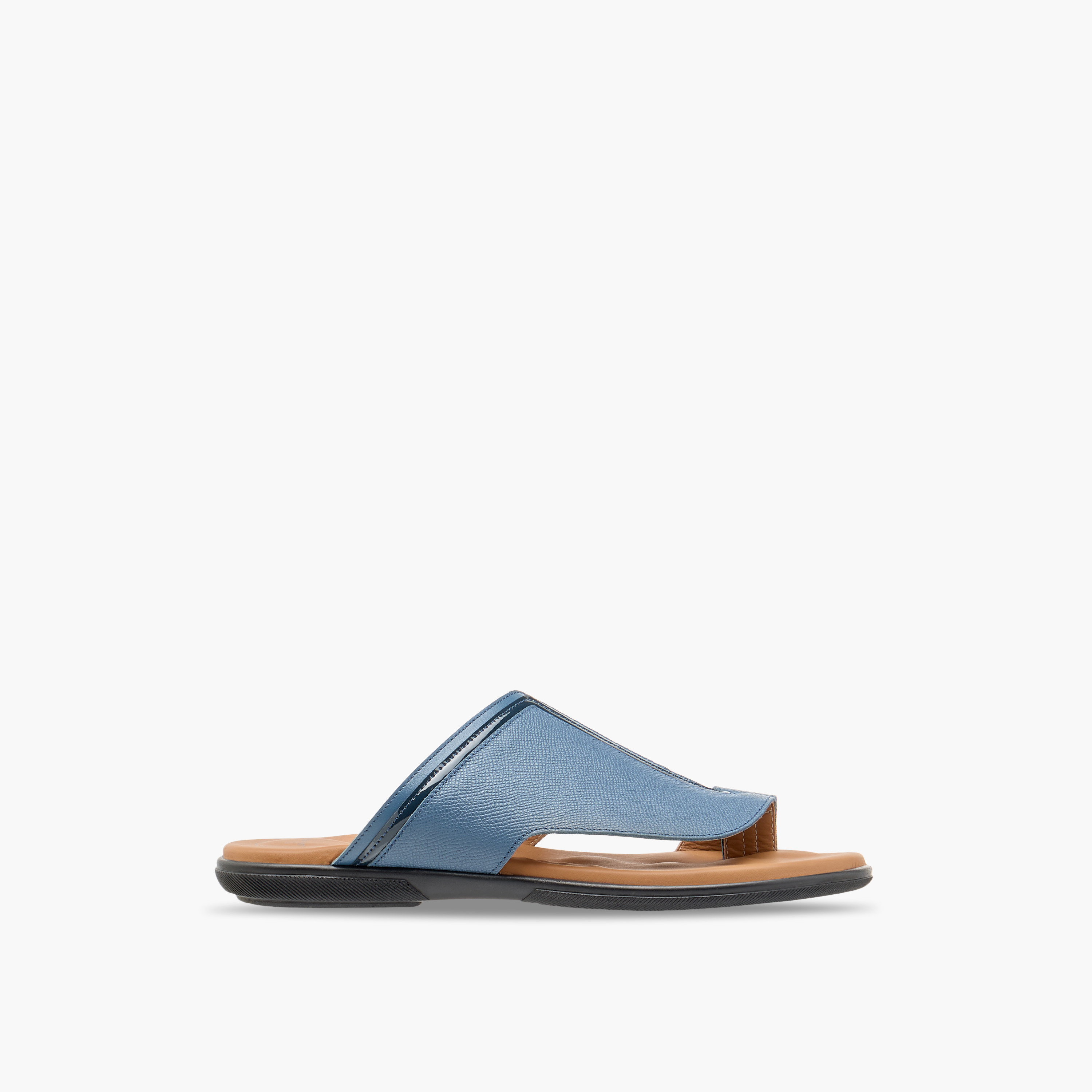 Al Waha Panelled Slip-On Arabic Sandals with Toe Loop Detail-men-shoes-sandals-image-2