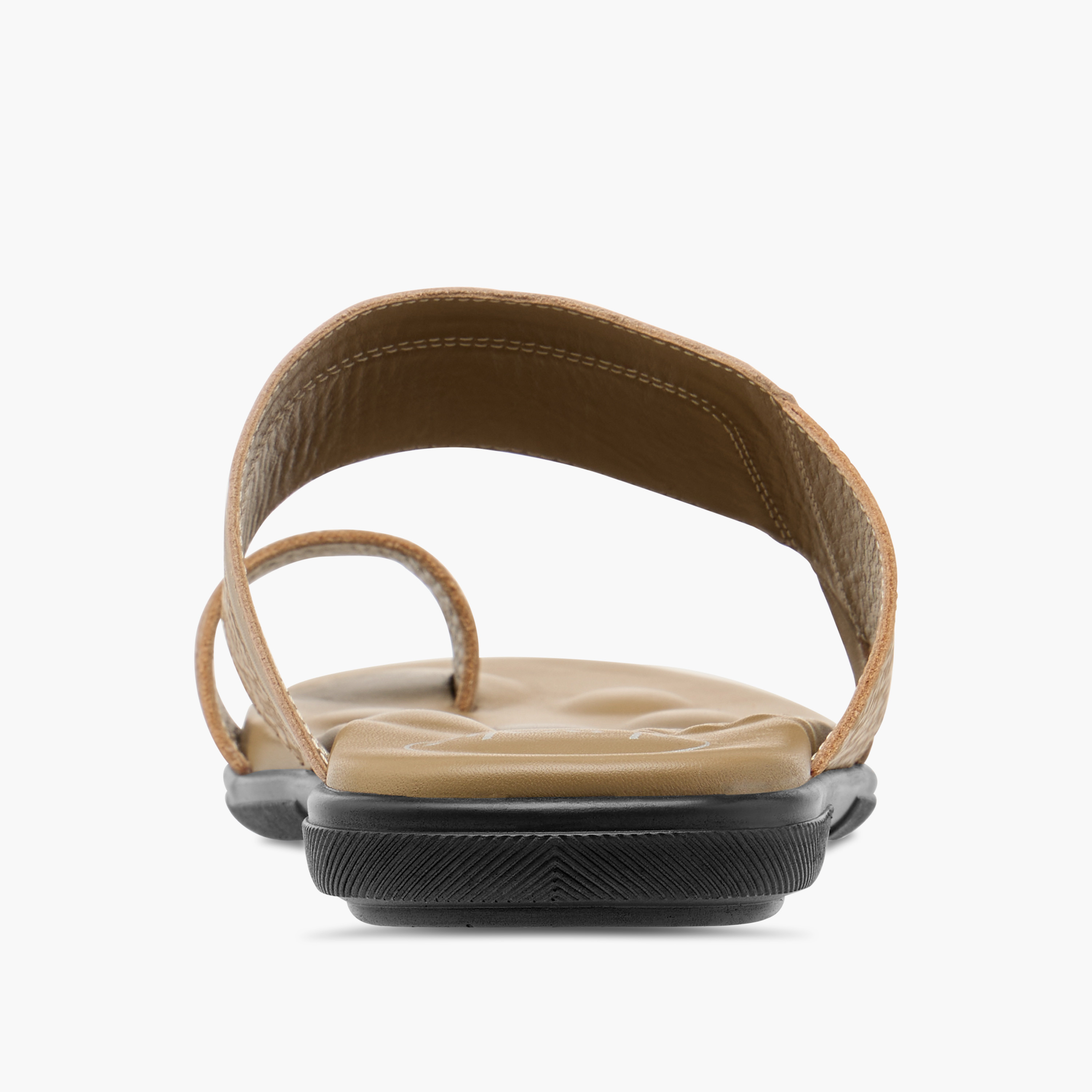 Al Waha Textured Slip-On Arabic Sandals with Toe Loop Detail-men-shoes-sandals-image-4