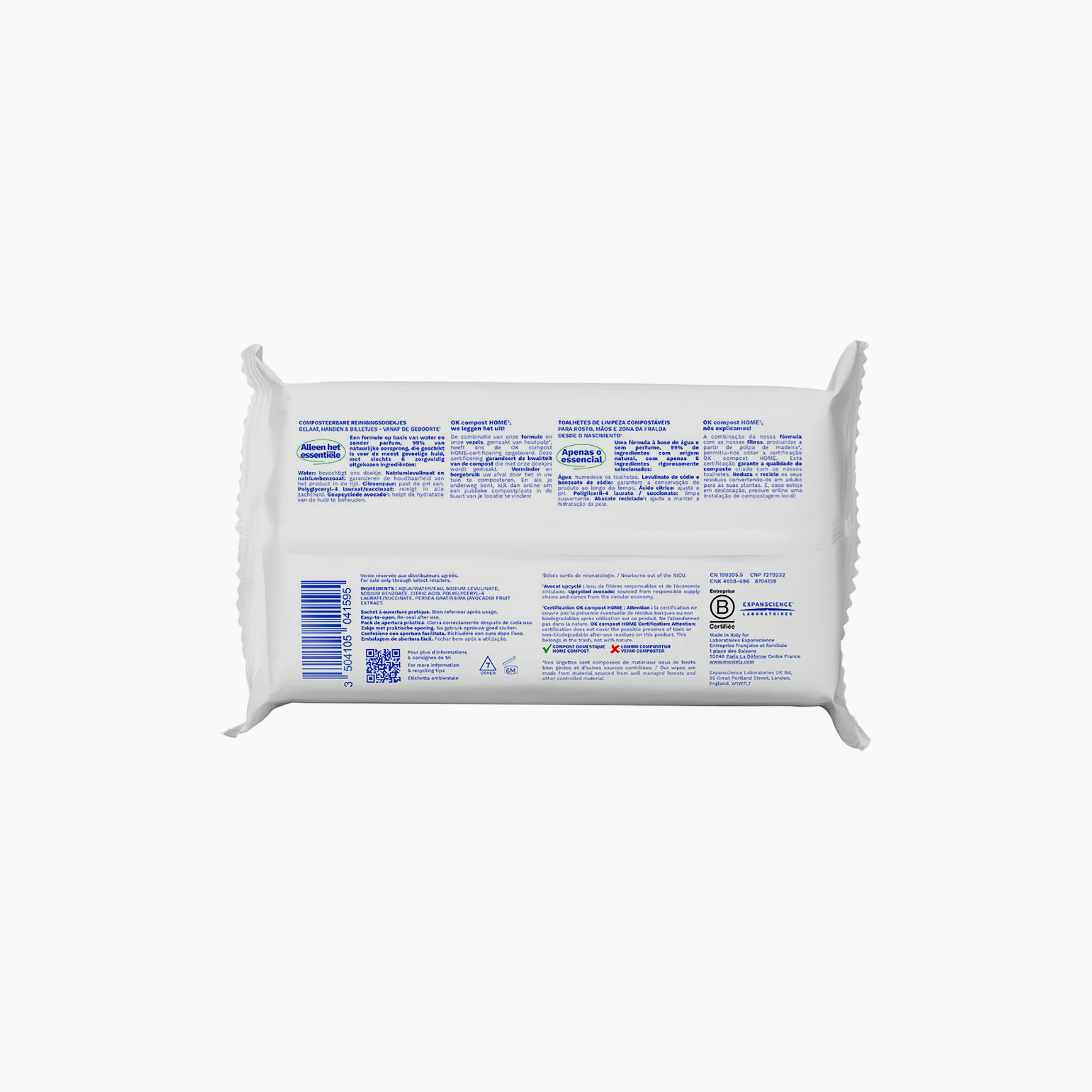 مناديل مبللة منظفة بالماء 60 قطعة من موستيلا-baby-bathandcare-wipes-image-2