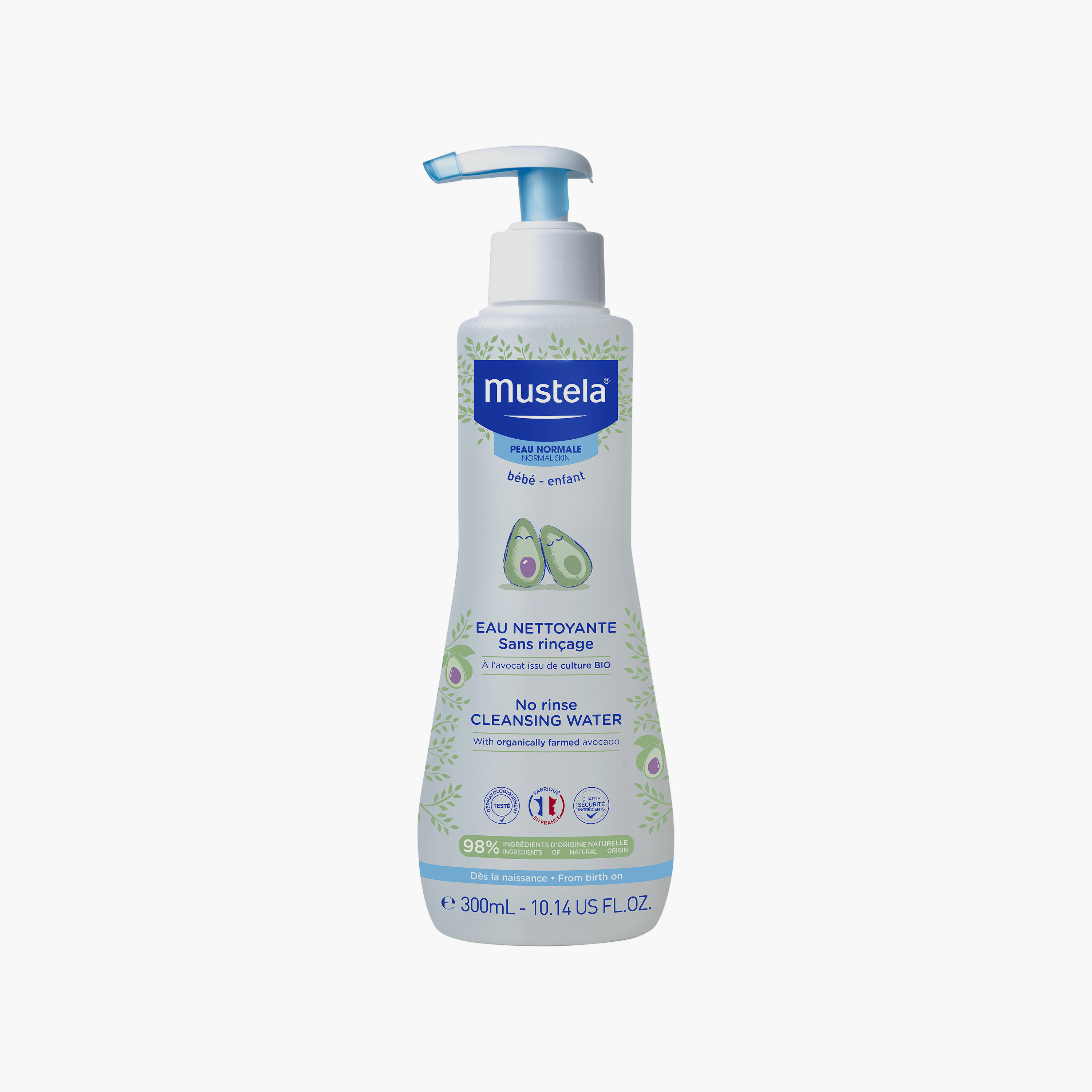 ماء منظف بدون شطف بخلاصة الأفوكادو بيرسيوز 300 مل من موستيلا-baby-bathandcare-hairbodyskincare-image-1