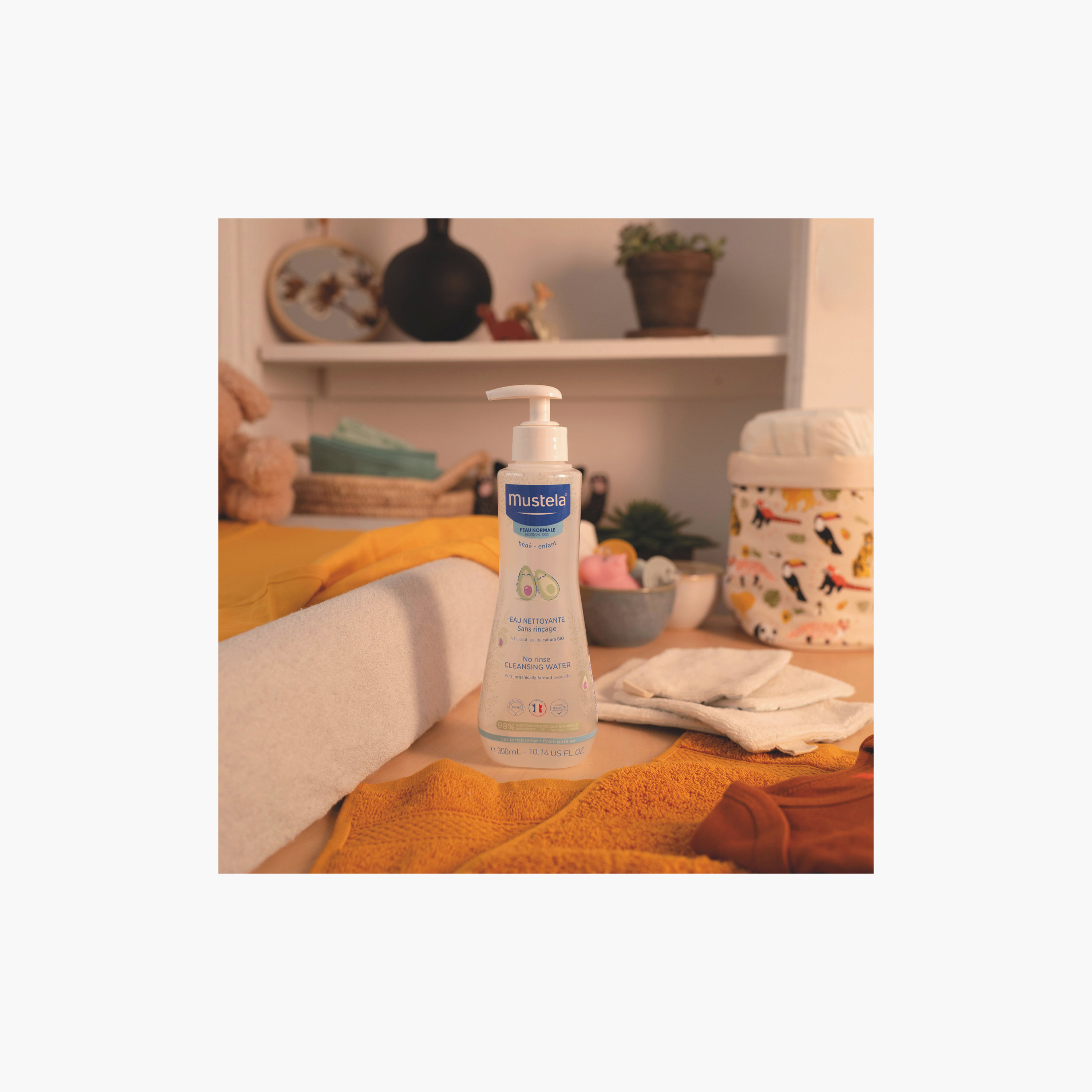 ماء منظف بدون شطف بخلاصة الأفوكادو بيرسيوز 300 مل من موستيلا-baby-bathandcare-hairbodyskincare-image-5