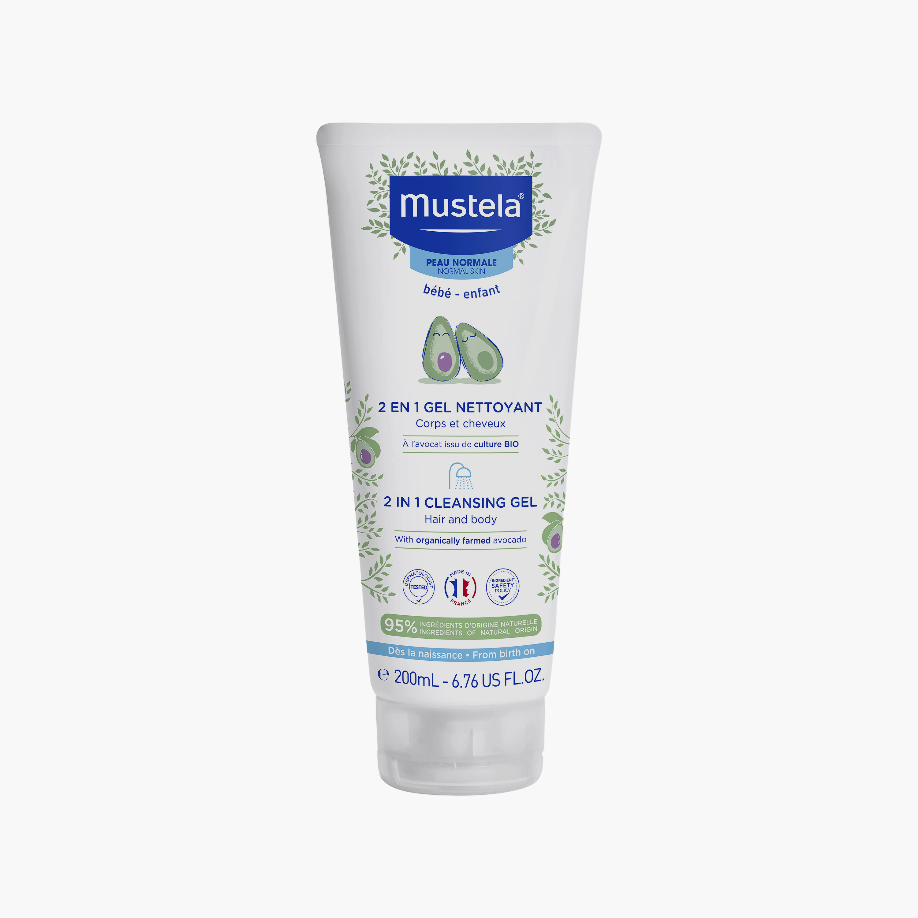 جل تنظيف 2 في 1 للشعر والجسم للبشرة العادية 200 مل من موستيلا-baby-bathandcare-hairbodyskincare-bodywashandsoaps-image-2
