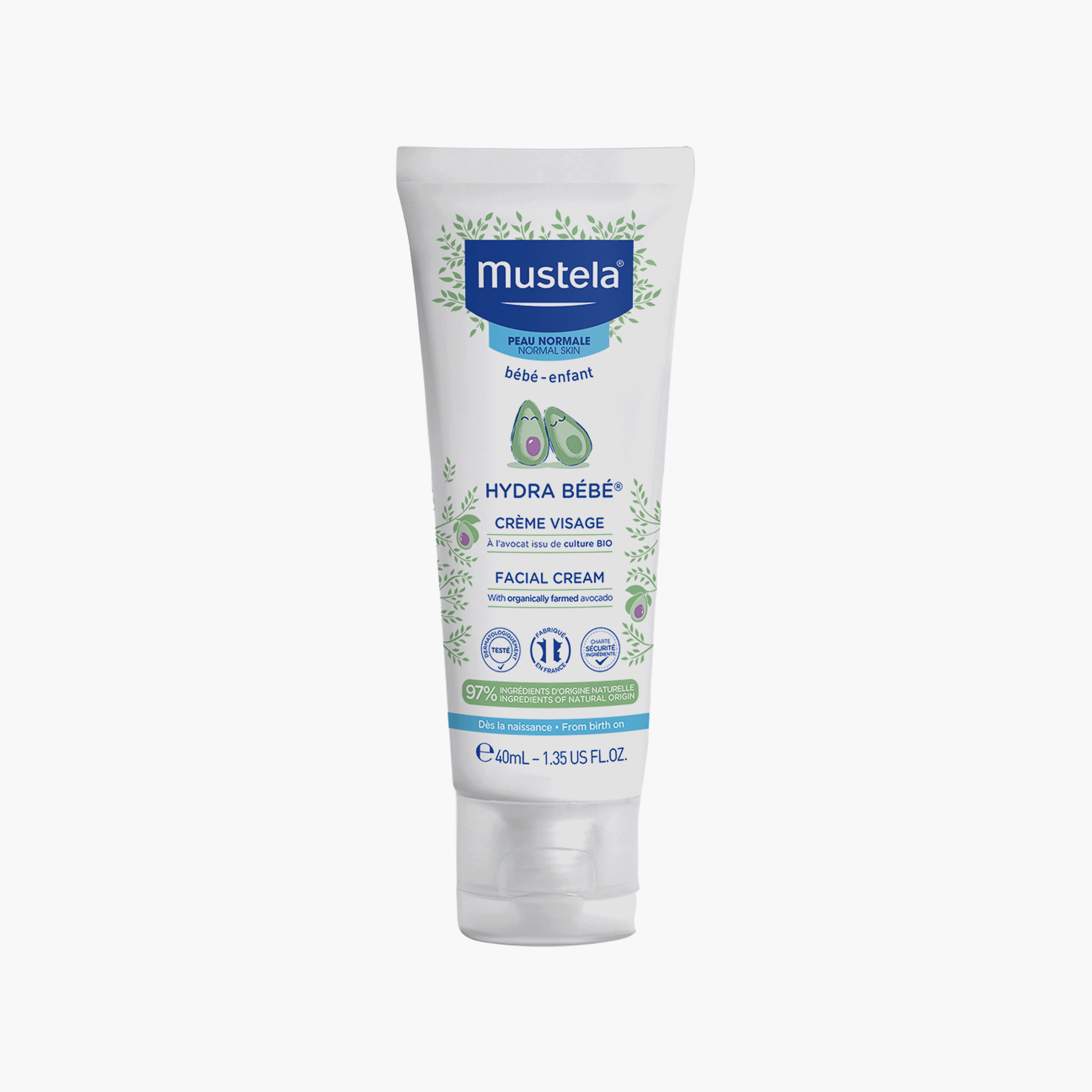 كريم وجه للأطفال بالأفوكادو المزروع عضوياً 40 مل من موستيلا بيبي-baby-bathandcare-hairbodyskincare-lotionsandcreams-image-1