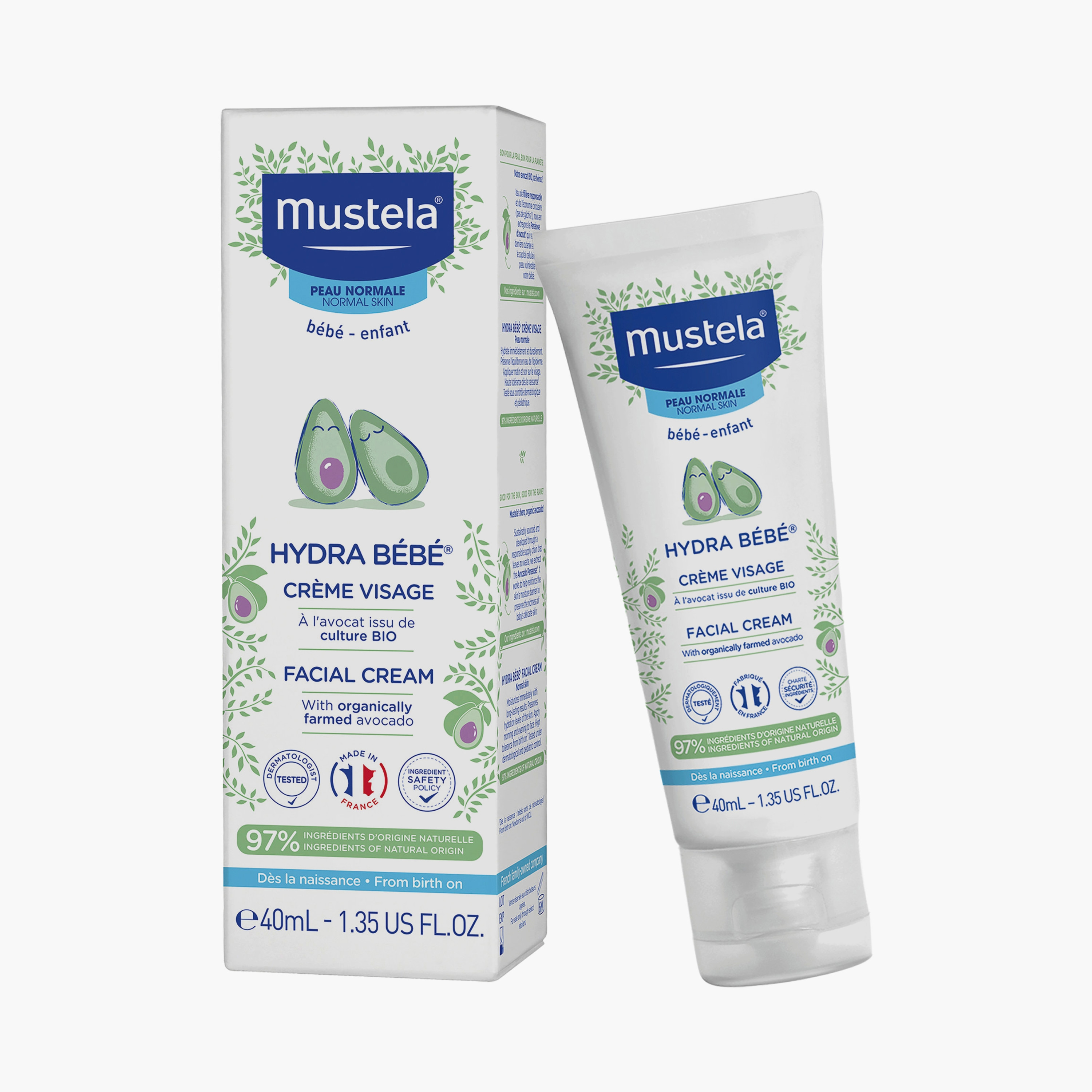كريم وجه للأطفال بالأفوكادو المزروع عضوياً 40 مل من موستيلا بيبي-baby-bathandcare-hairbodyskincare-lotionsandcreams-image-3