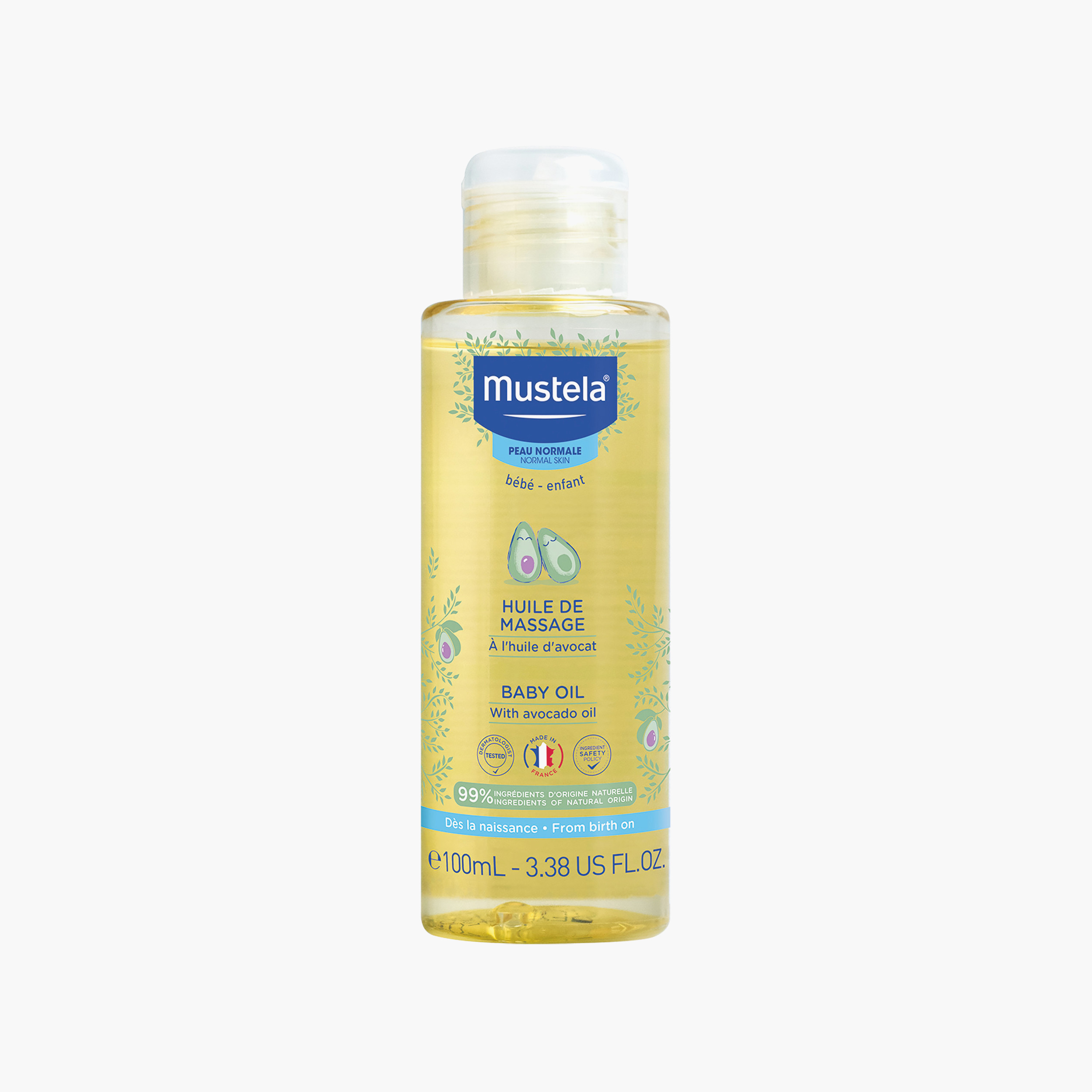 زيت تدليك للأطفال بزيت الأفوكادو 100 مل من موستيلا-baby-bathandcare-hairbodyskincare-babyoil-image-1