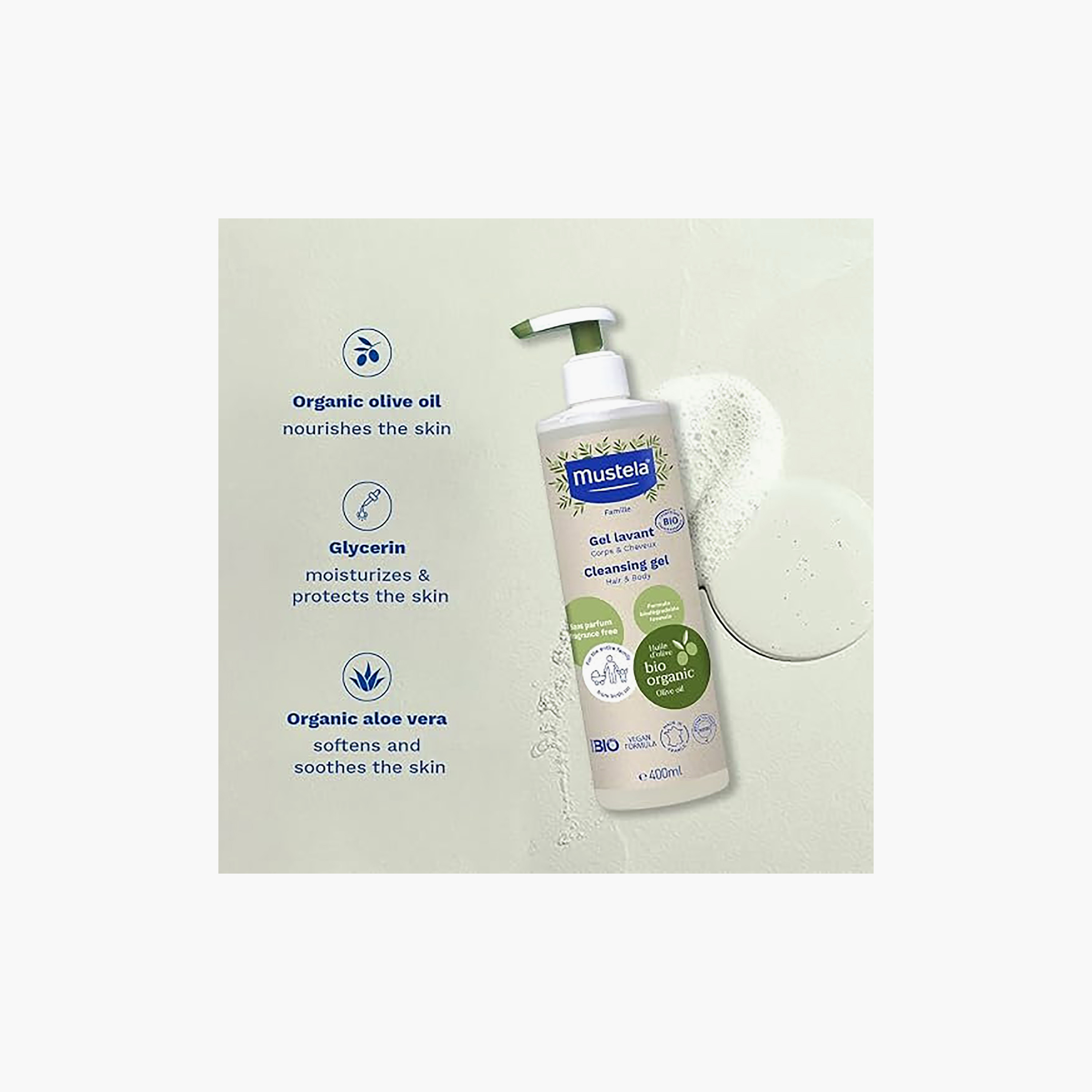 جل منظف للشعر والجسم 400 مل من موستيلا-baby-bathandcare-hairbodyskincare-bodywashandsoaps-image-4