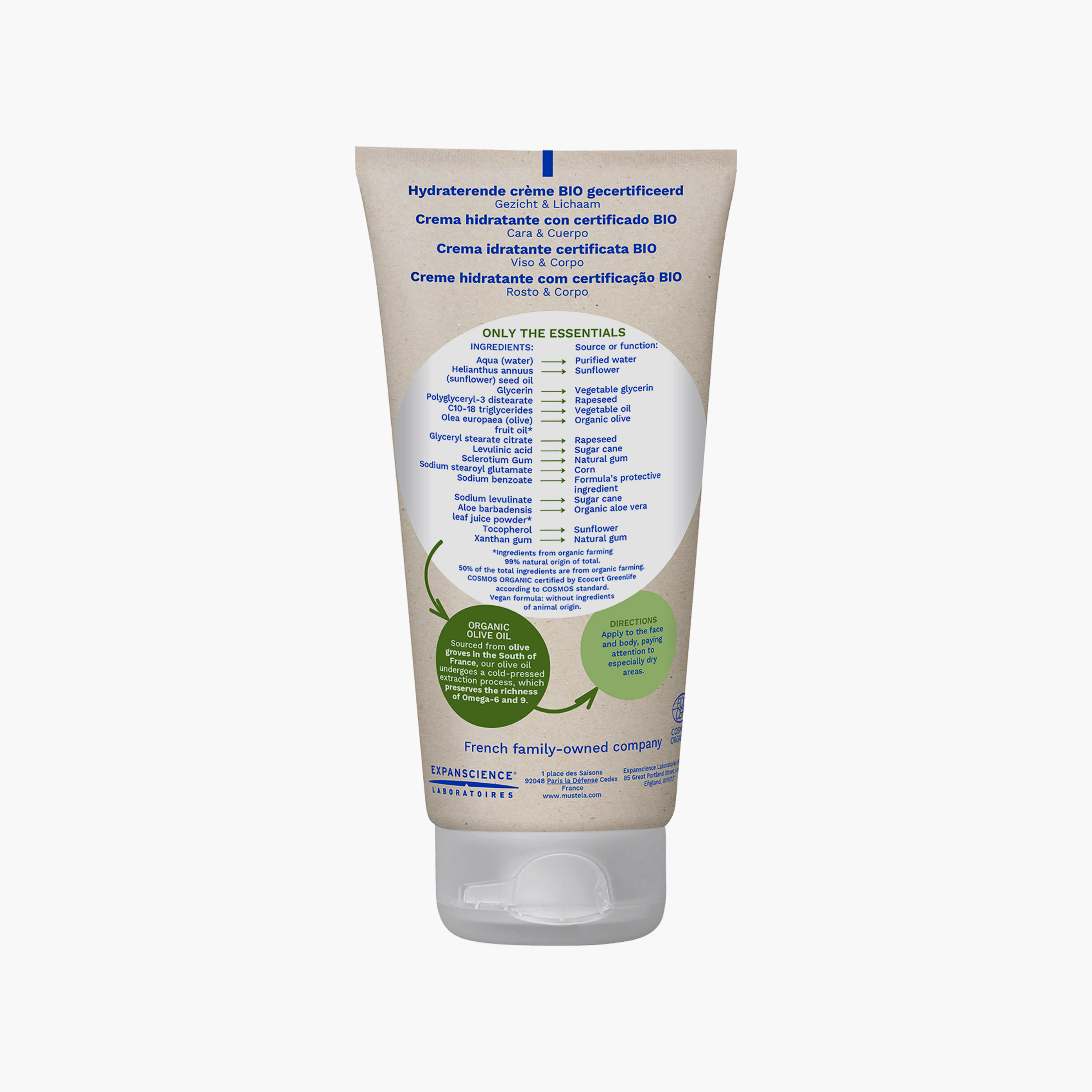 كريم مرطب عضوي للوجه والجسم 150 مل من موستيلا فاميل بيو-baby-bathandcare-hairbodyskincare-lotionsandcreams-image-2