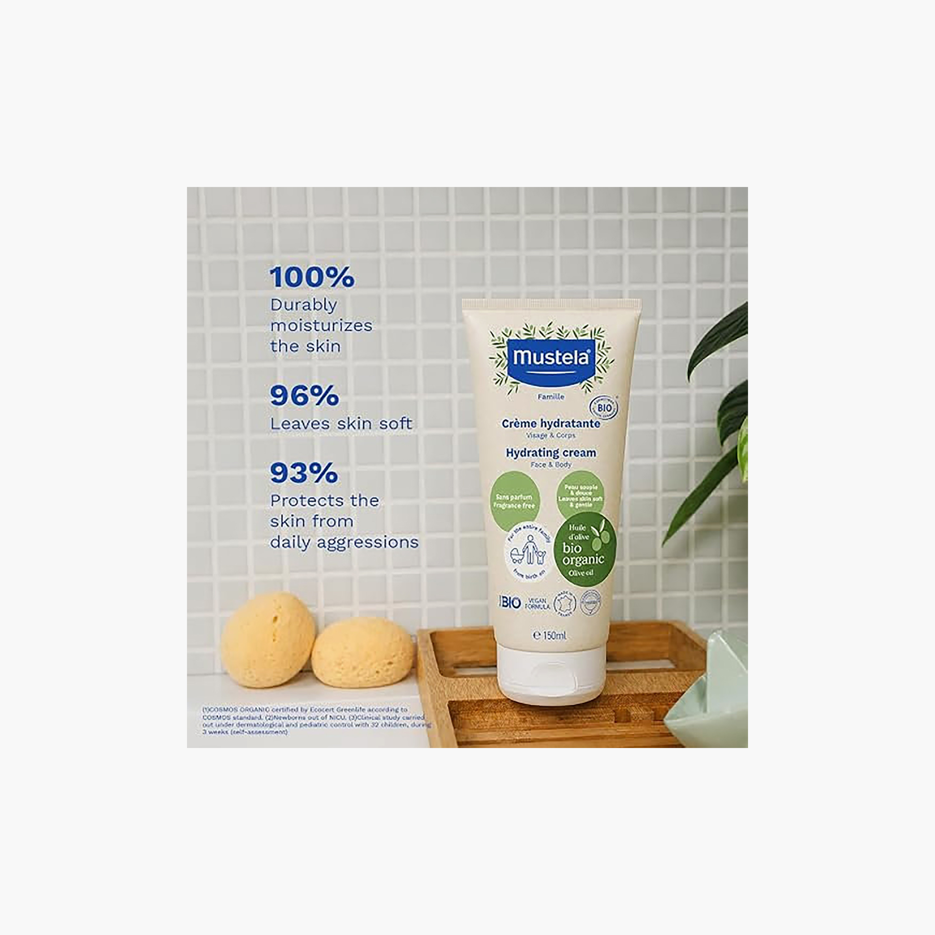 كريم مرطب عضوي للوجه والجسم 150 مل من موستيلا فاميل بيو-baby-bathandcare-hairbodyskincare-lotionsandcreams-image-4