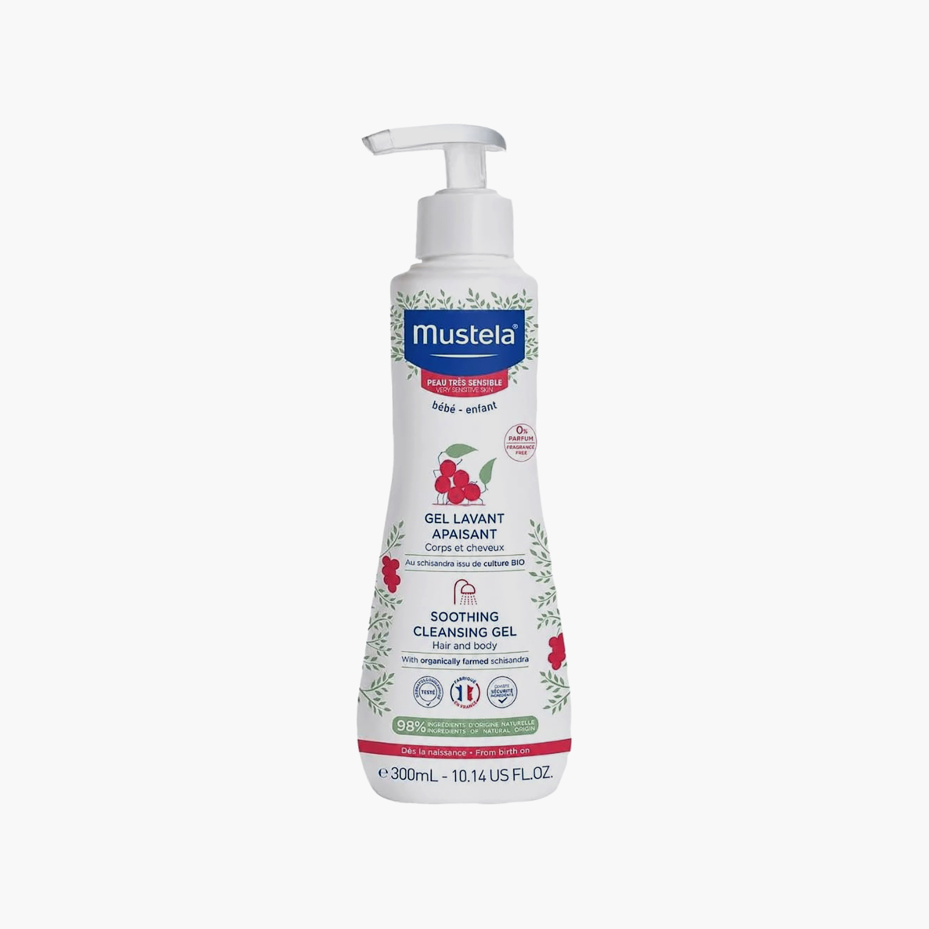 جل تنظيف ملطف للشعر والجسم 300 مل من موستيلا-baby-bathandcare-hairbodyskincare-bodywashandsoaps-image-1