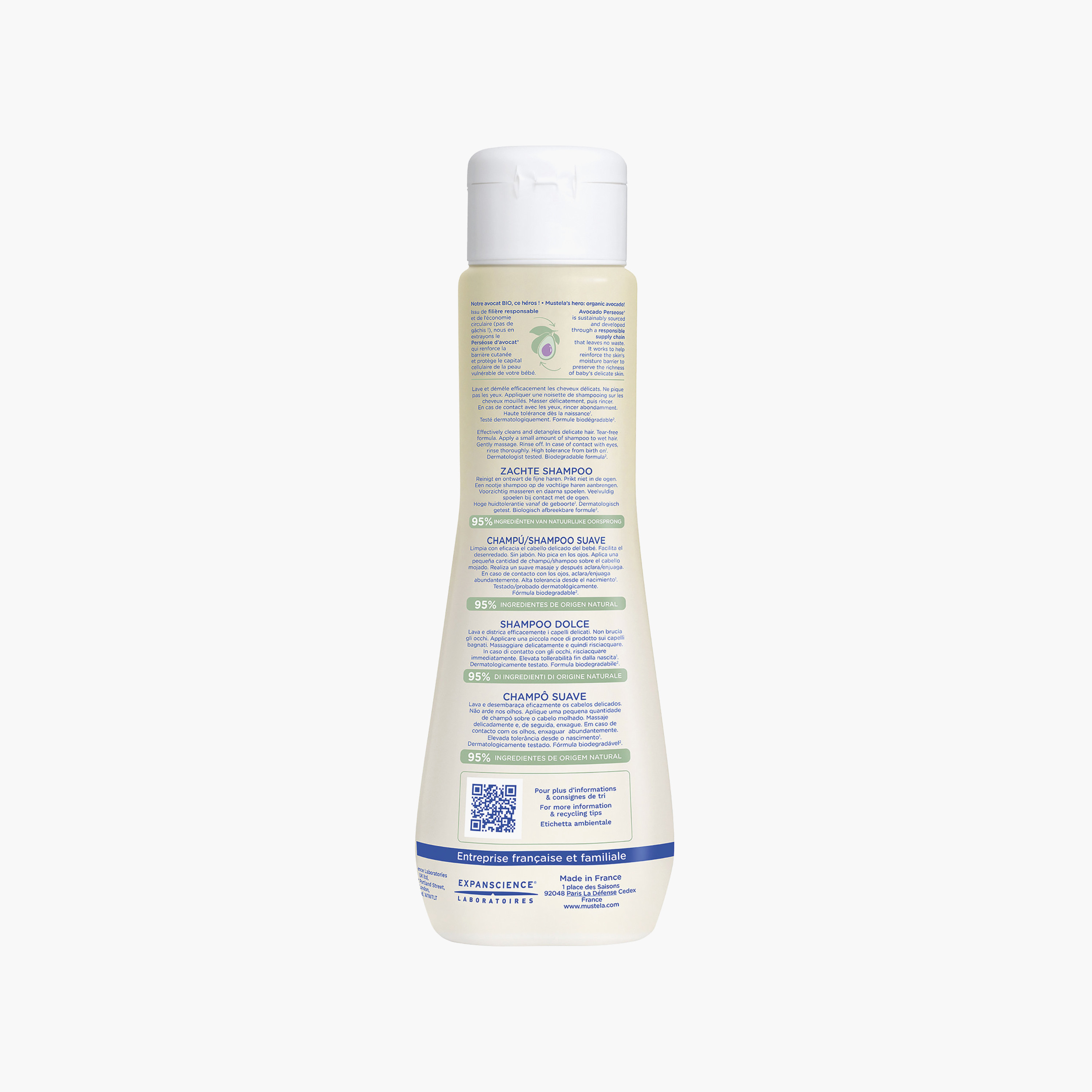 شامبو لطيف بالأفوكادو المزروع عضوياً - 200 مل من موستيلا-baby-bathandcare-hairbodyskincare-shampooandconditioner-image-3