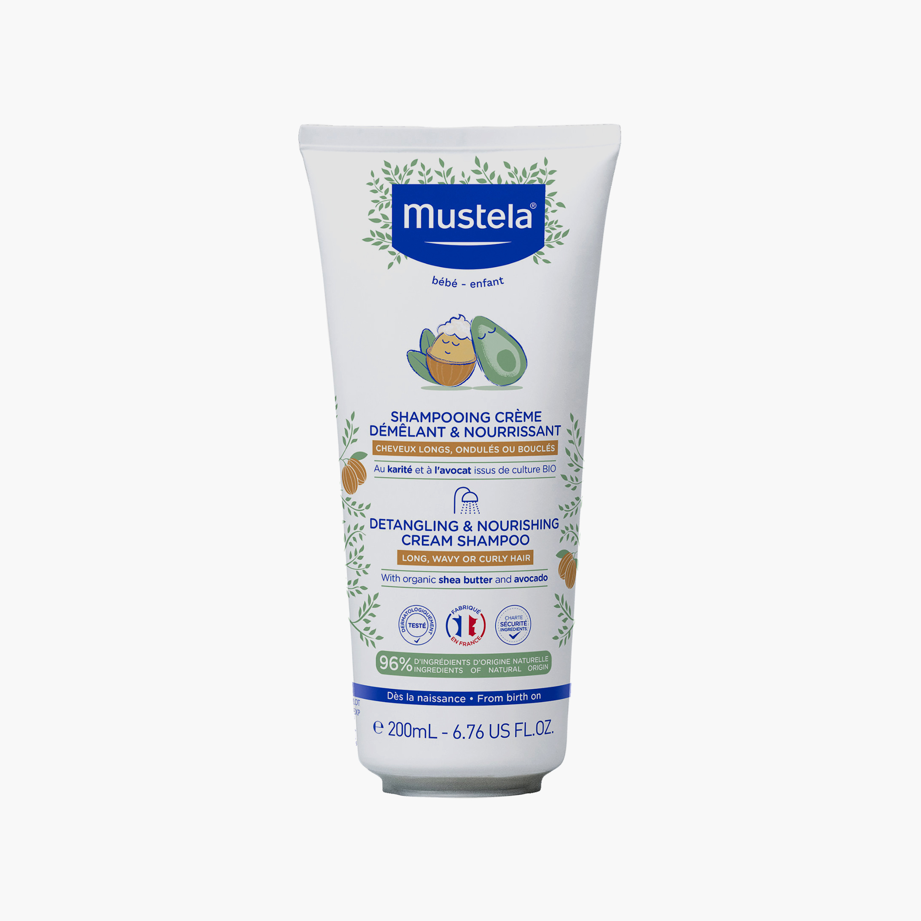 شامبو كريمي لفك التشابك وتغذية الشعر 200 مل من ميوستيلا-baby-bathandcare-hairbodyskincare-shampooandconditioner-image-1