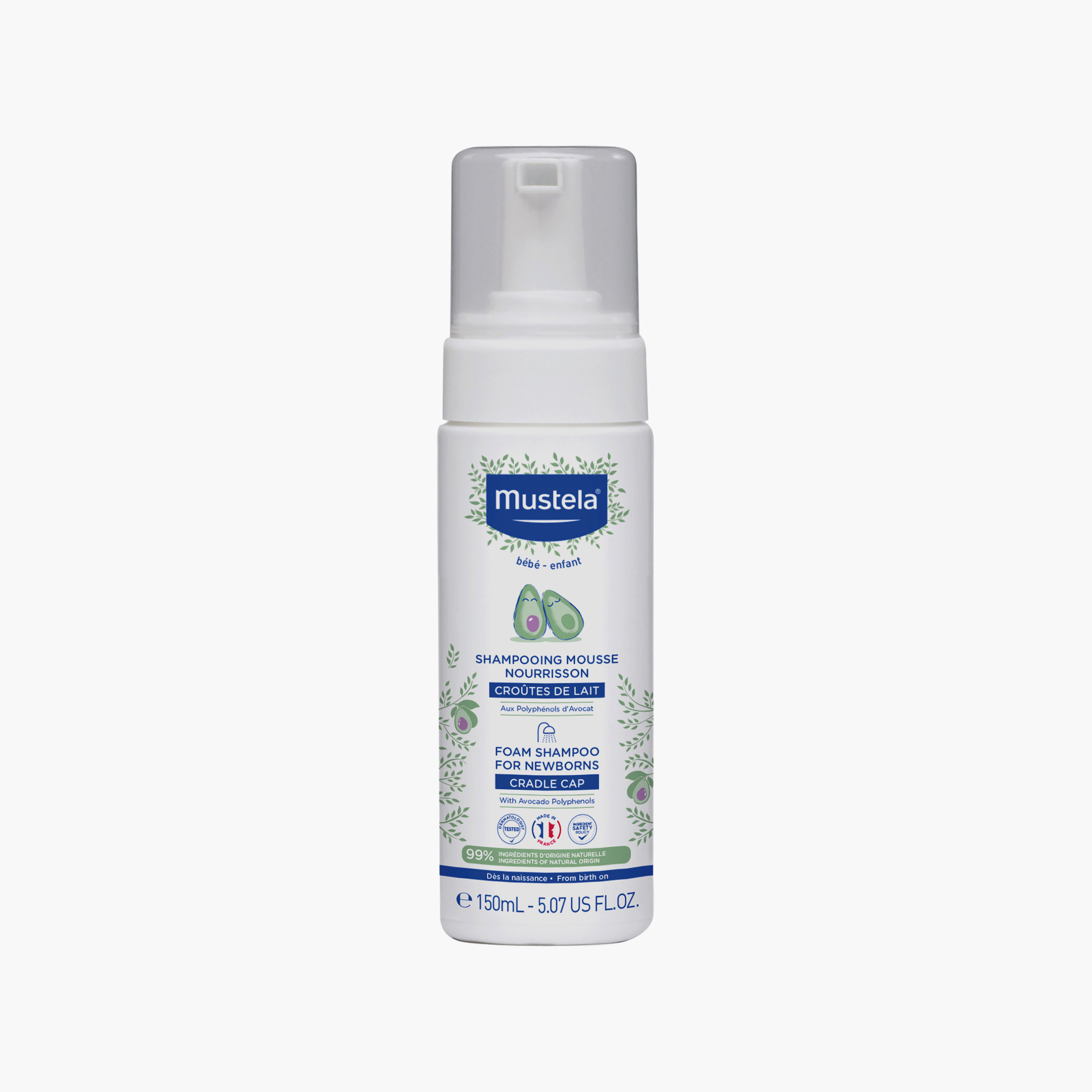 شامبو رغوة لقشرة رأس الرضع 150 مل من موستيلا-baby-bathandcare-hairbodyskincare-shampooandconditioner-image-1