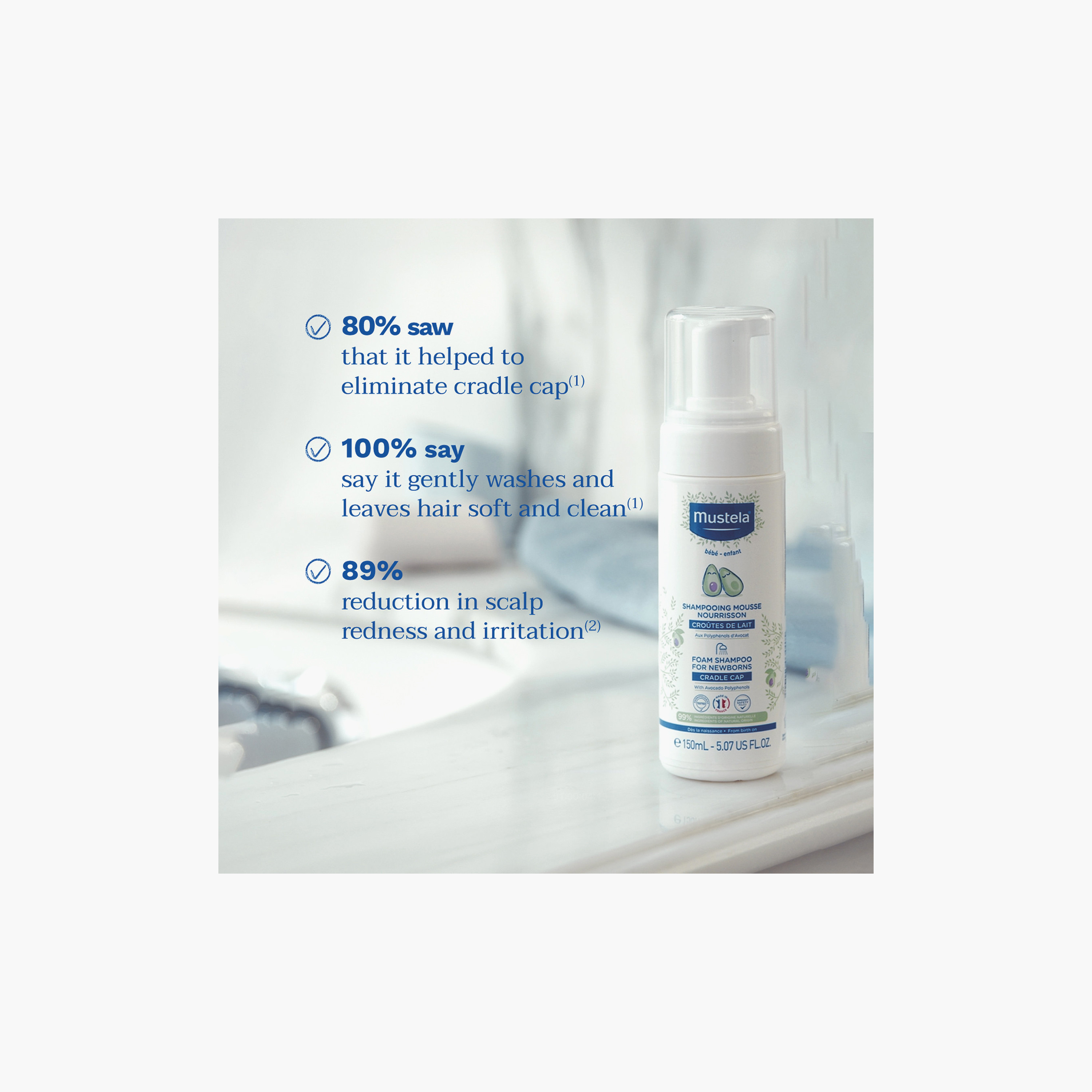 شامبو رغوة لقشرة رأس الرضع 150 مل من موستيلا-baby-bathandcare-hairbodyskincare-shampooandconditioner-image-4