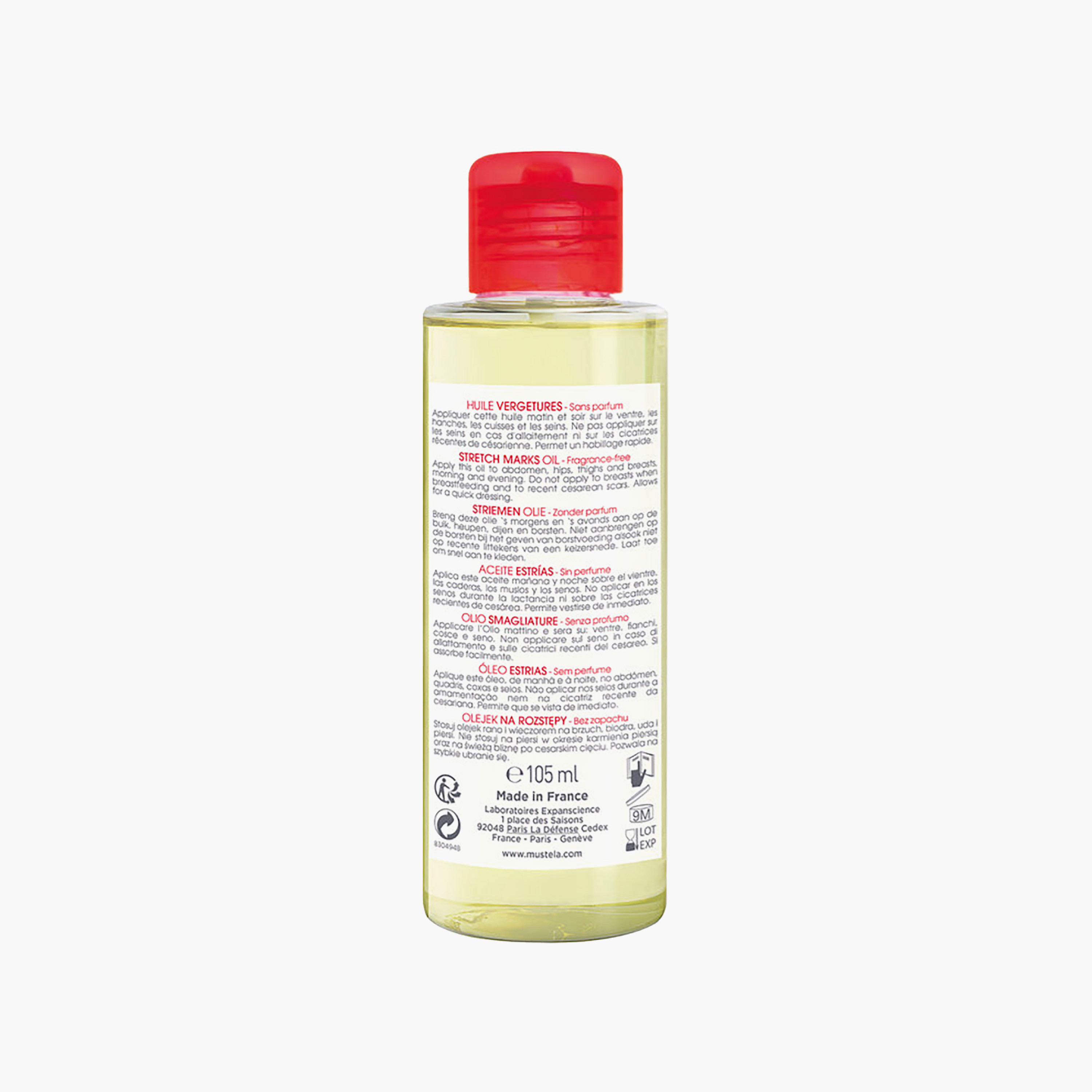 زيت علامات التمدد للحوامل بمكونات طبيعية المصدر 100% - 105 مل من موستيلا ماترنيتيه-baby-bathandcare-hairbodyskincare-babyoil-image-2