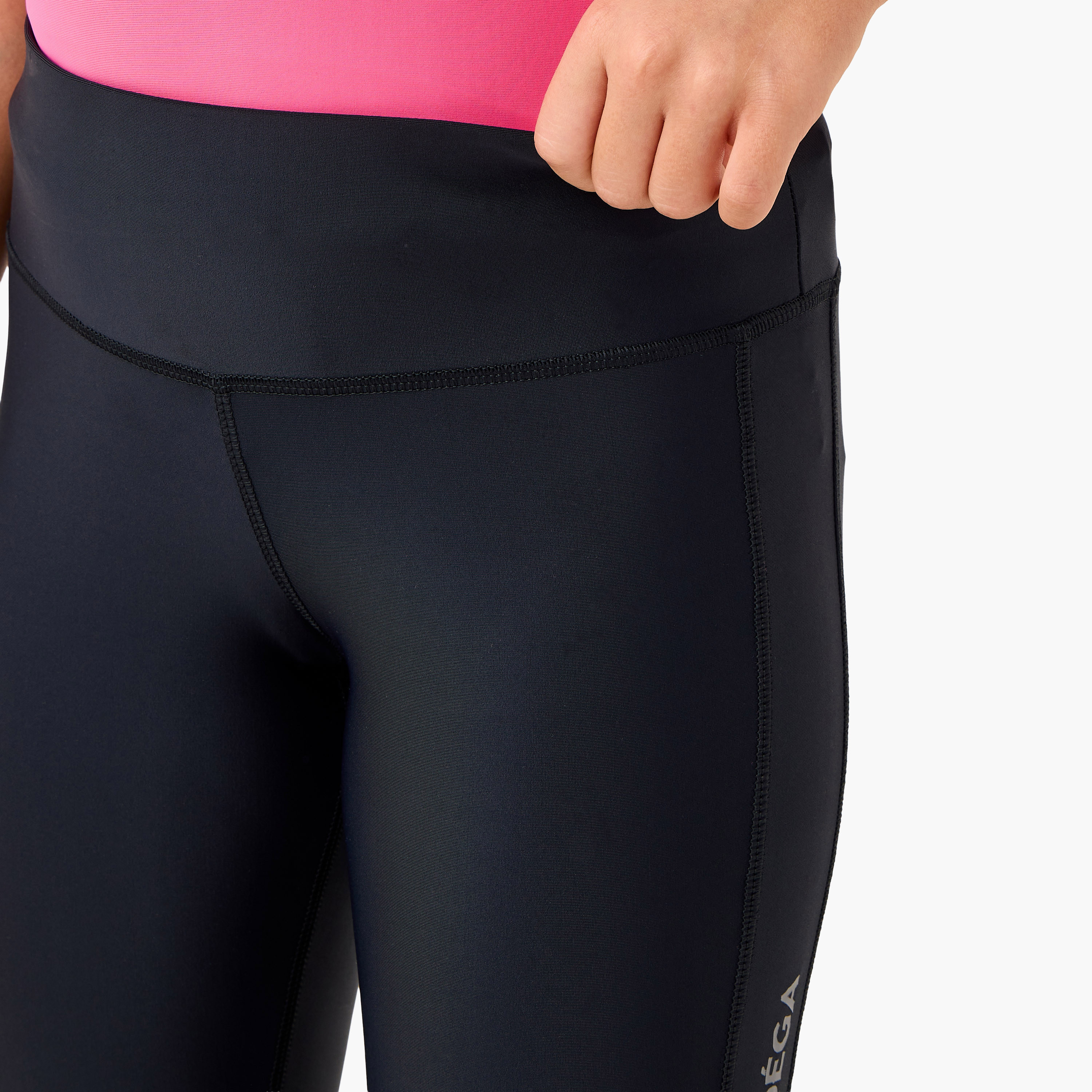  كولون سباحة ذو شبابي مع 3/4 طول من كويغا للبنات بلون أسود-girls-clothing-sportswear-swimwear-image-4