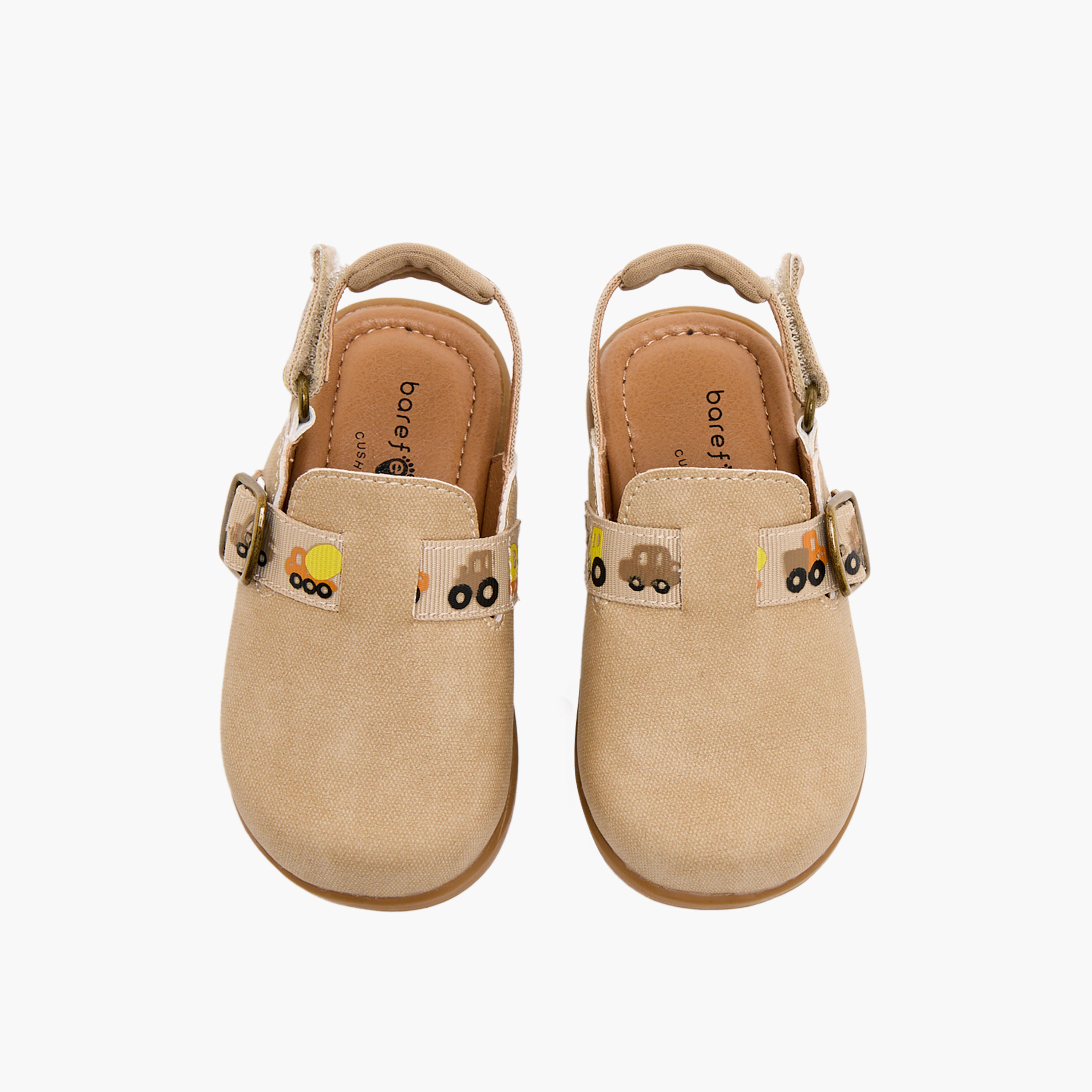 Barefeet Closed Toe Sandals with Vehicle Print-baby-boys-shoes-closedshoes-image-1