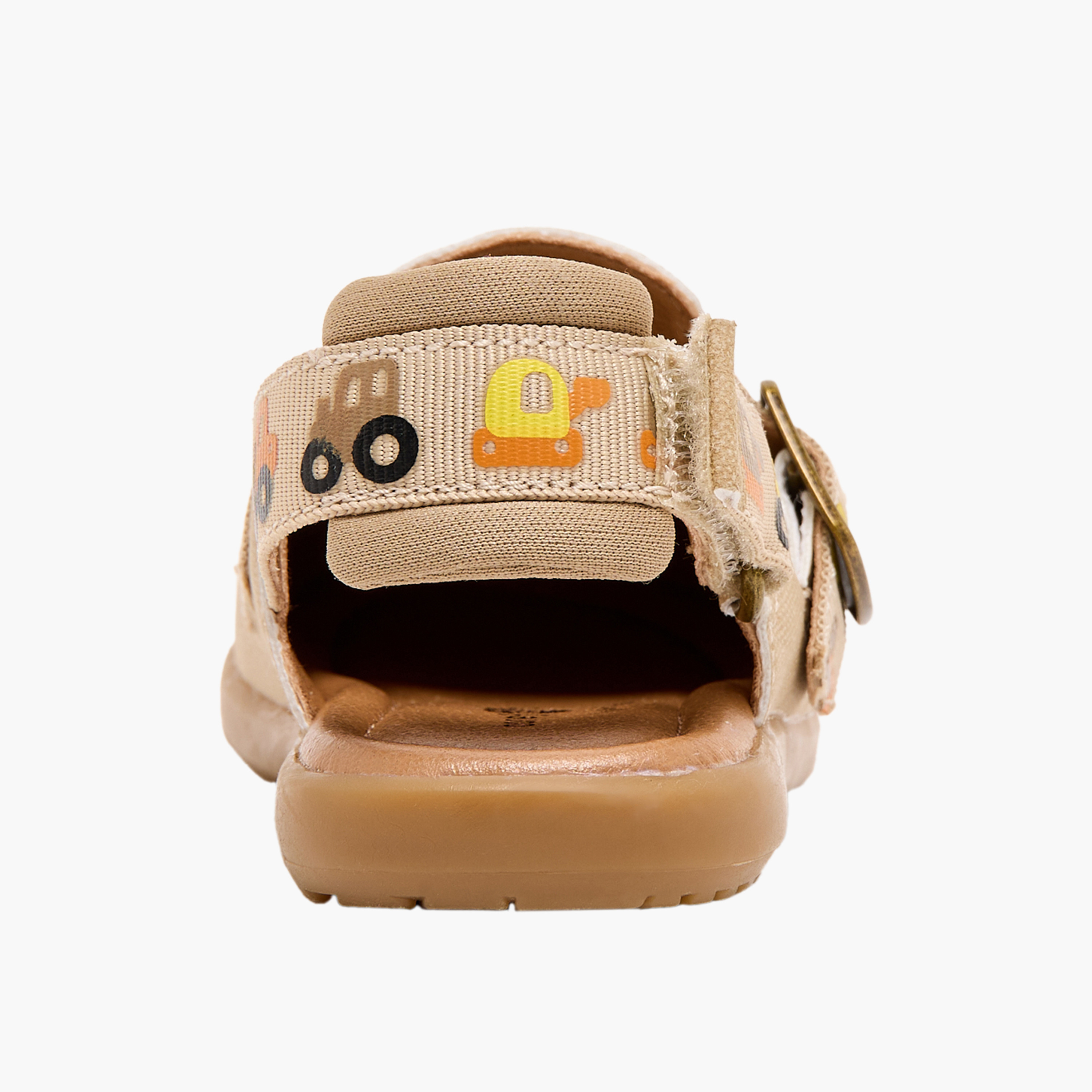 Barefeet Closed Toe Sandals with Vehicle Print-baby-boys-shoes-closedshoes-image-4