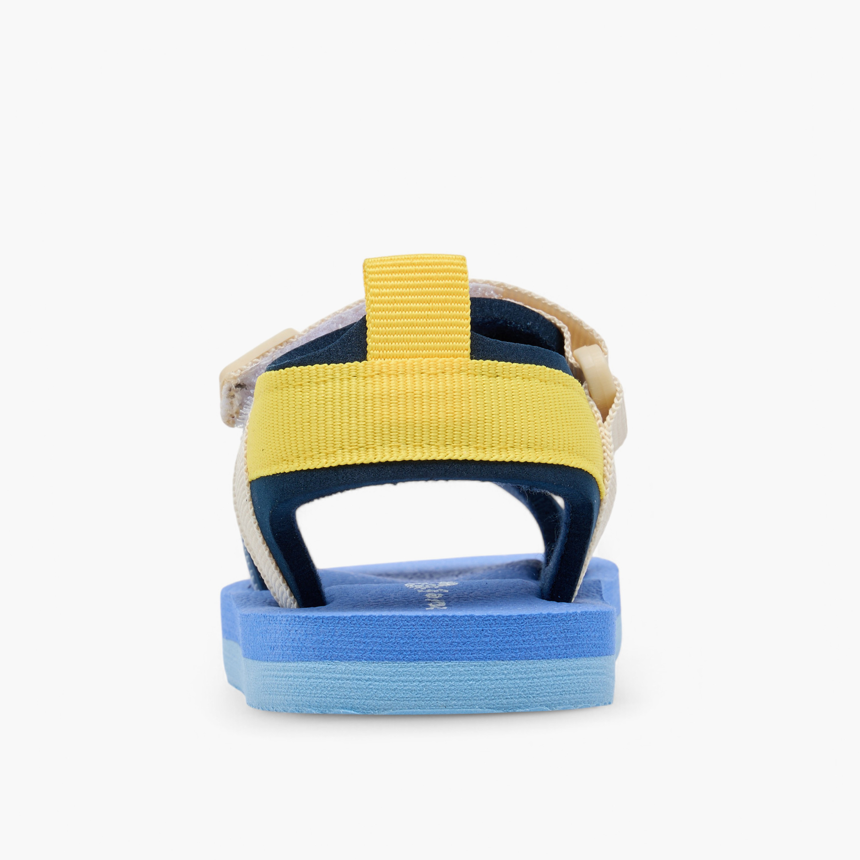Barefeet Logo Print Floaters with Hook and Loop Closure-baby-boys-shoes-sandals-image-4