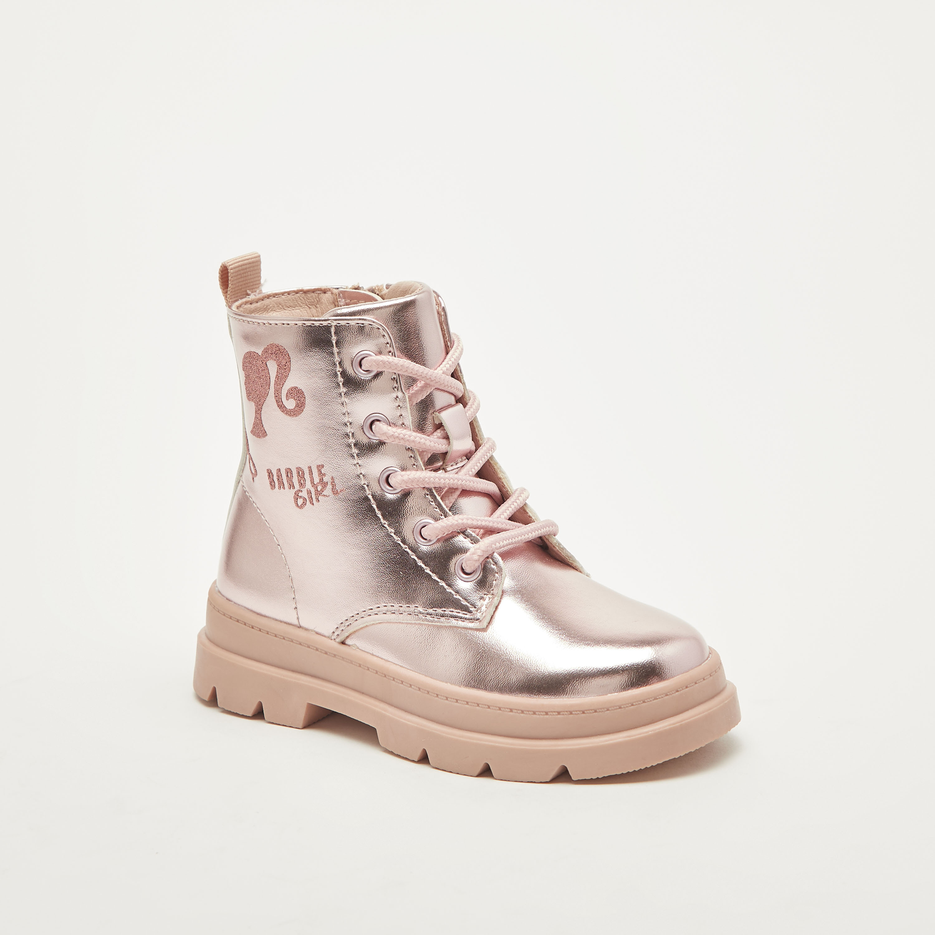بوت بطول الكاحل ورباط إغلاق وطبعات باربي-girls-shoes-boots-image-1