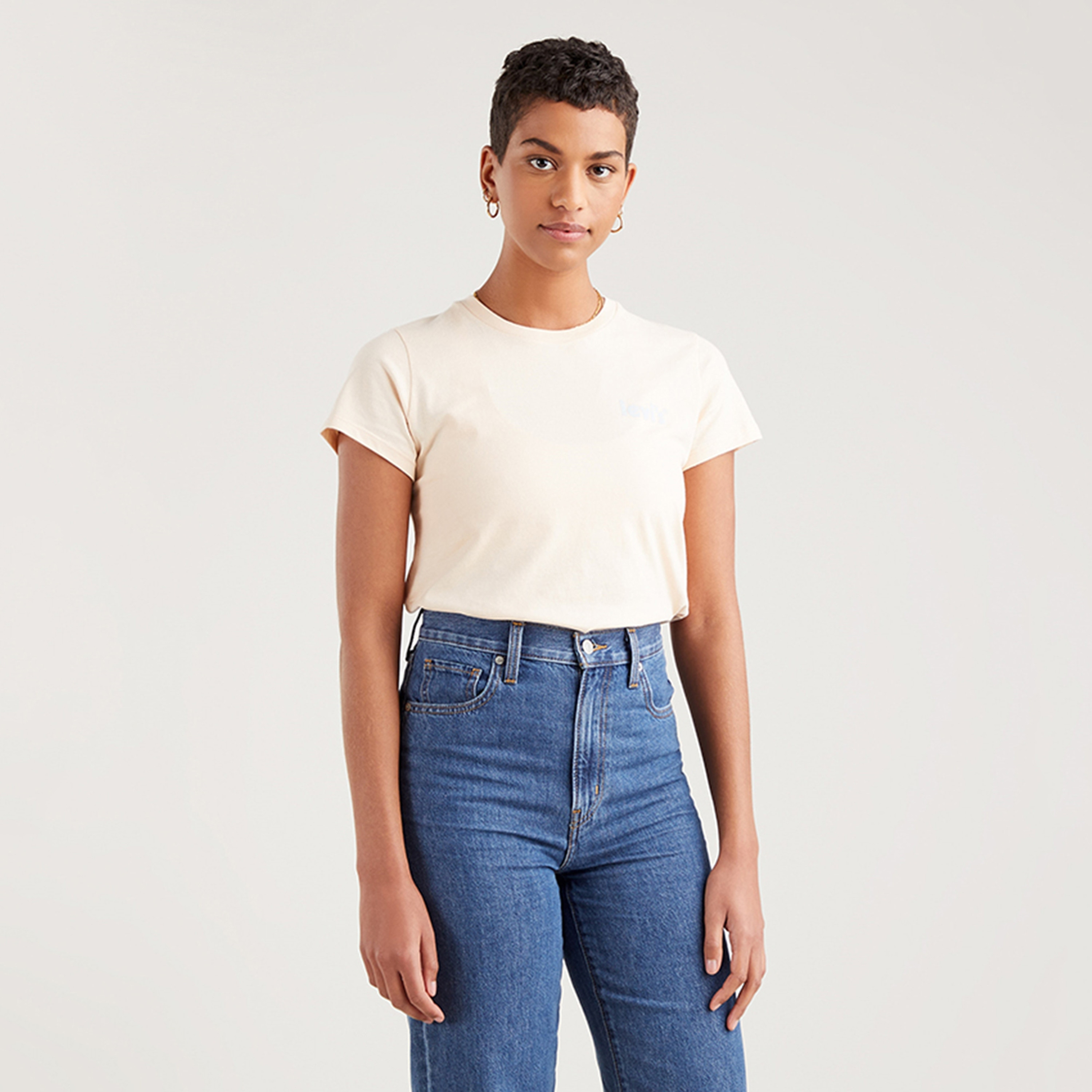 Levi's Plain Round Neck Short Sleeves Women's T-Shirt-women-clothing-tshirts-image-3