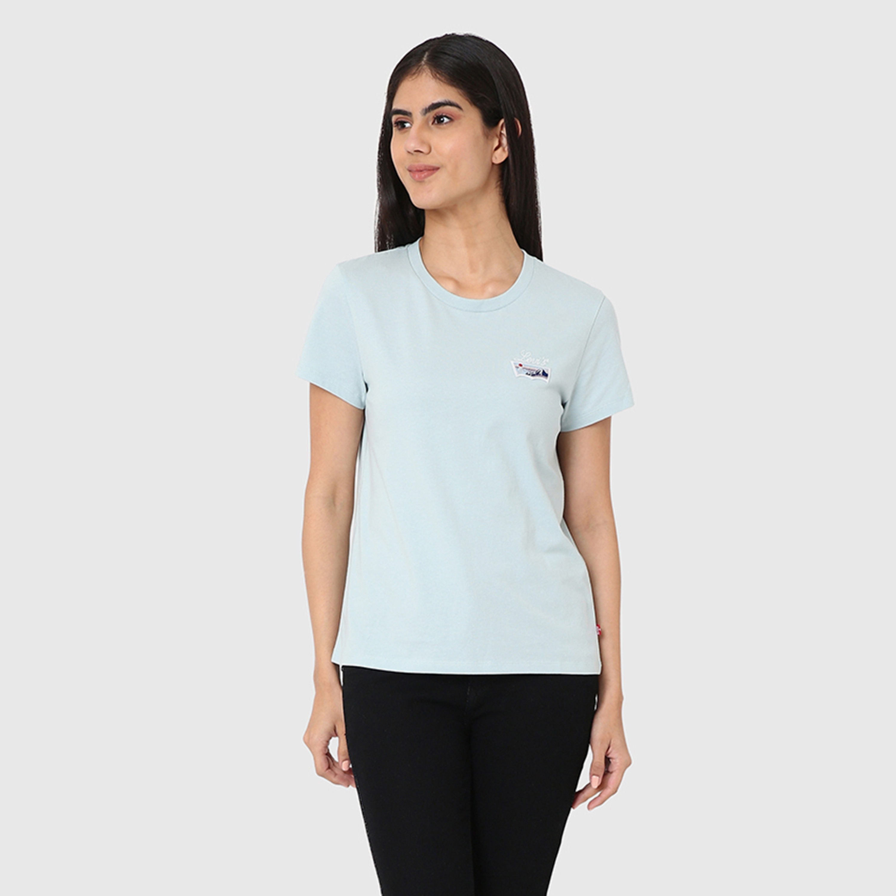 Levi's Plain Crew Neck Short Sleeves Women's T-Shirt-women-clothing-tshirts-image-1